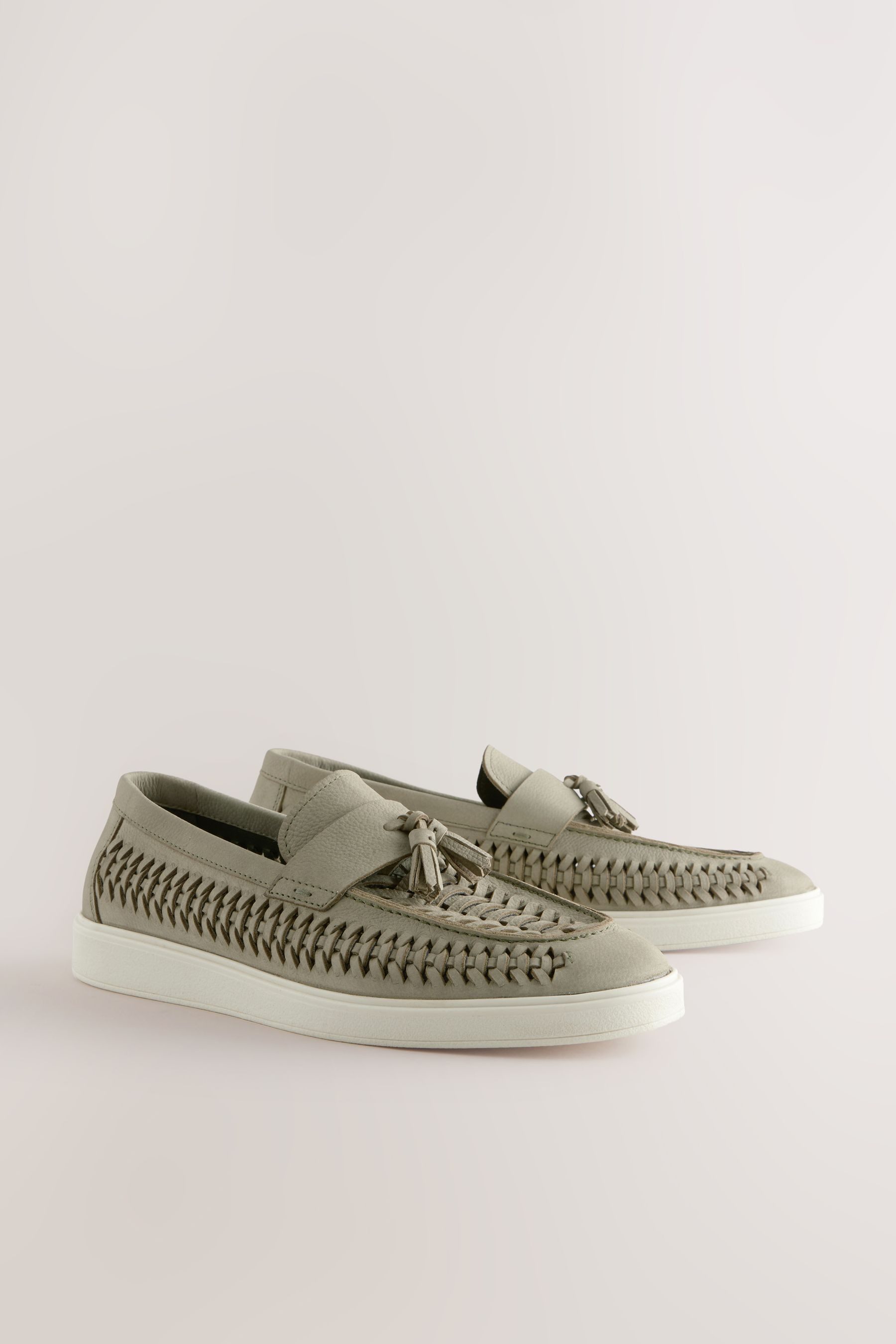 Next Cupsole-Slipper aus Leder in Flechtoptik günstig online kaufen