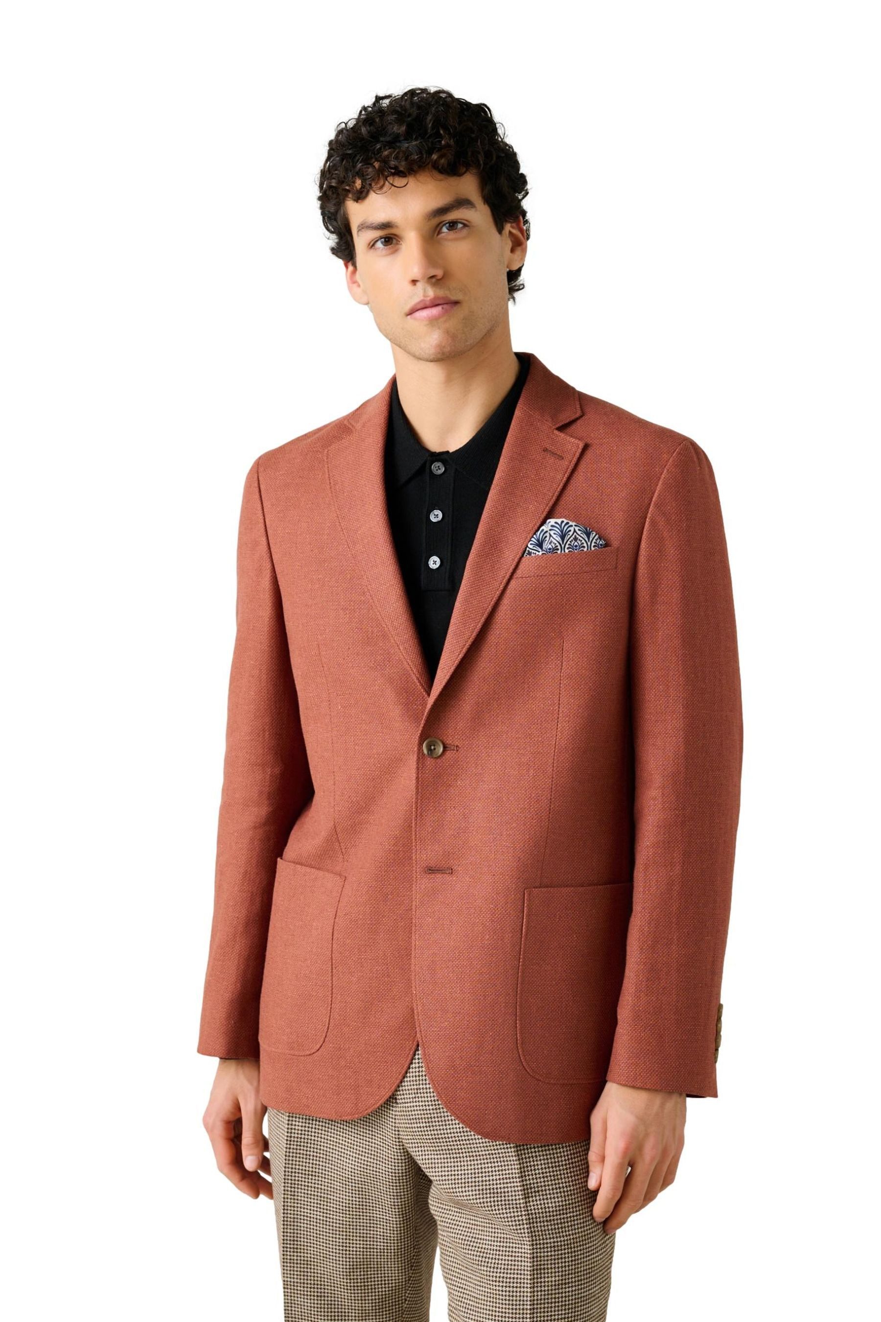 Next Jackenblazer Strukturierter Blazer aus Leinenmix, Regular Fit (1-tlg)