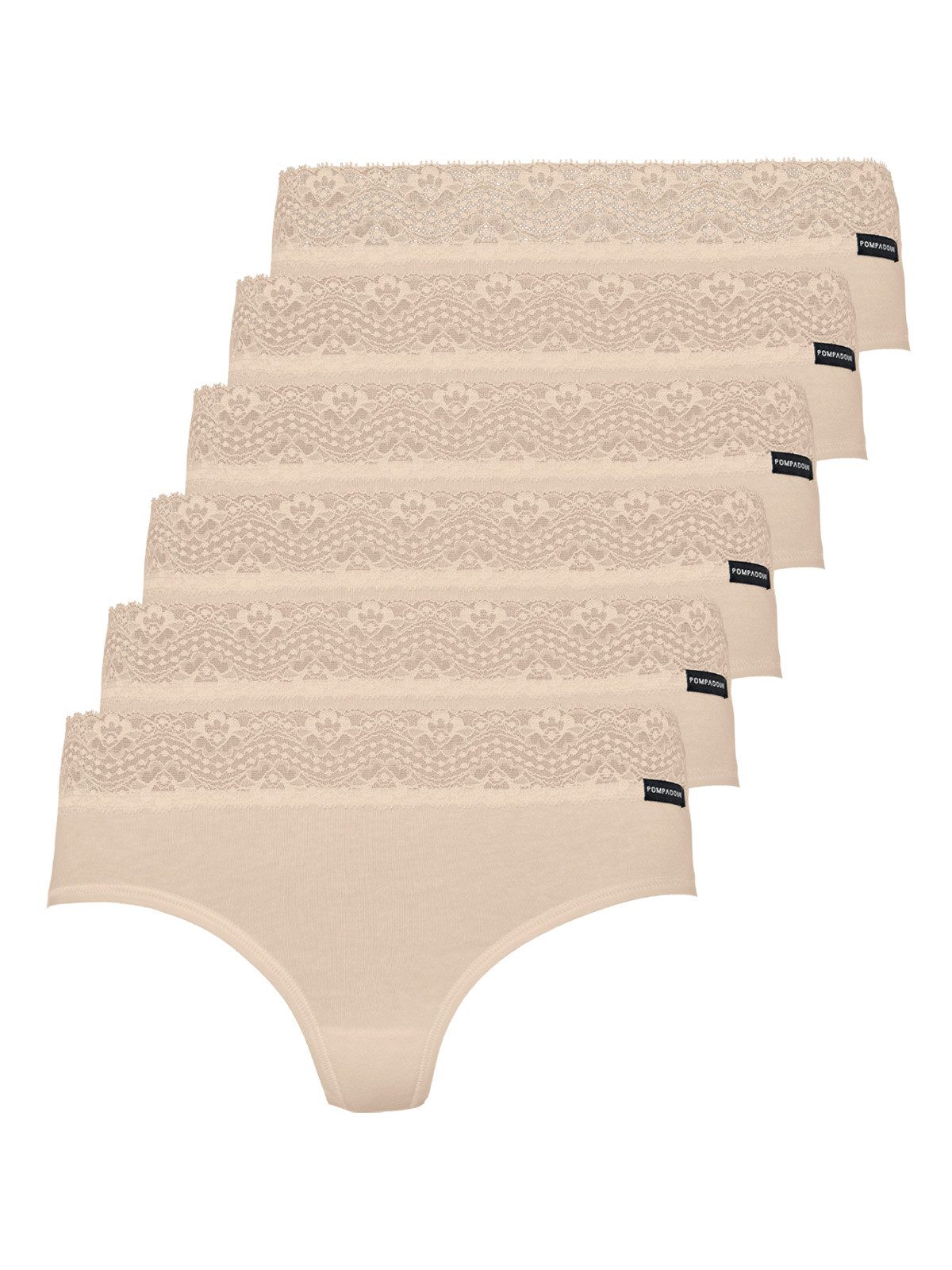 Bikinislip 6er Pack Brasilian-Slip DUO Lace