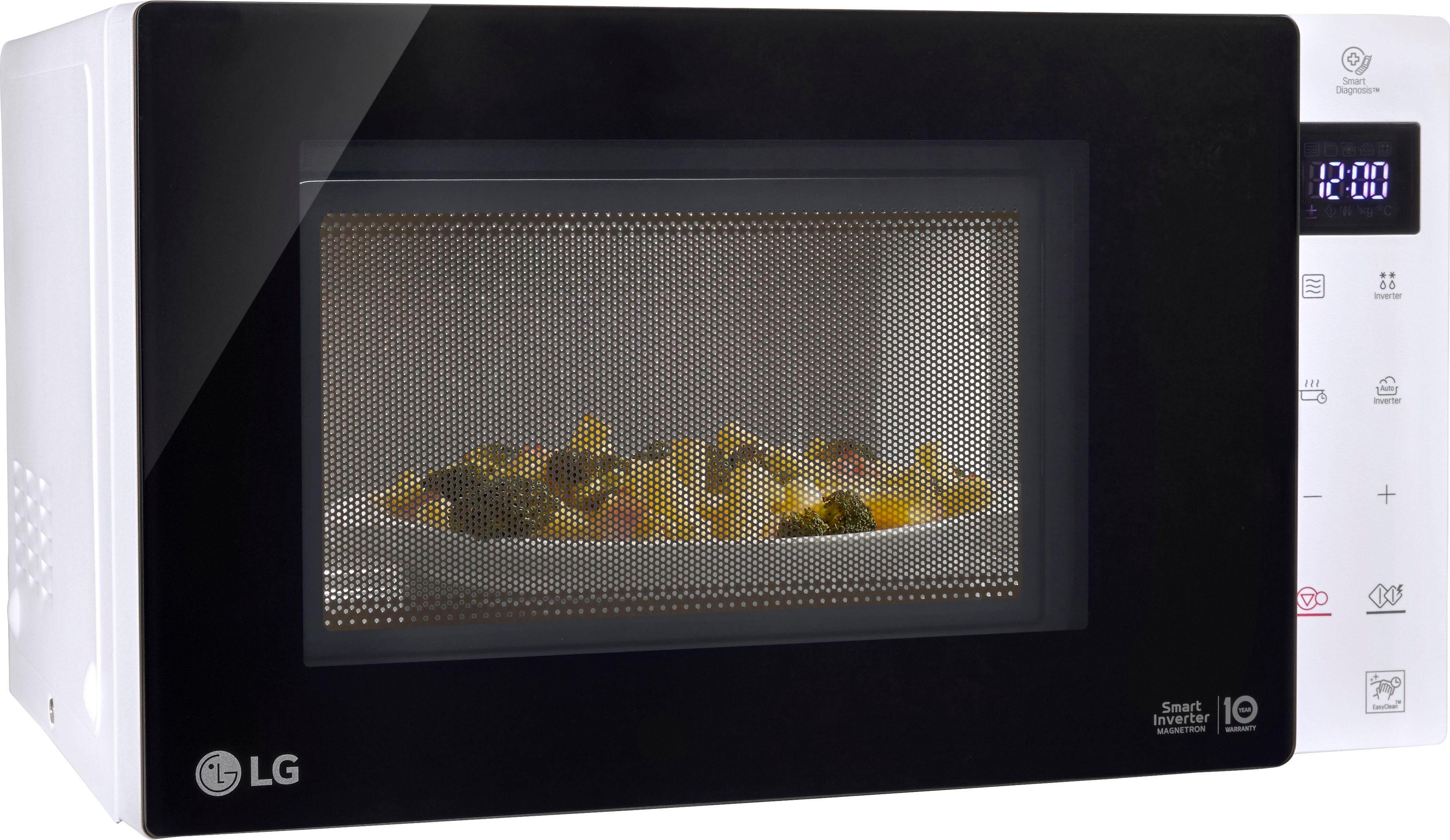 LG Mikrowelle MS 23 NECBW, Mikrowelle, 23 l, Smart Inverter Technologie, echte Glasfront