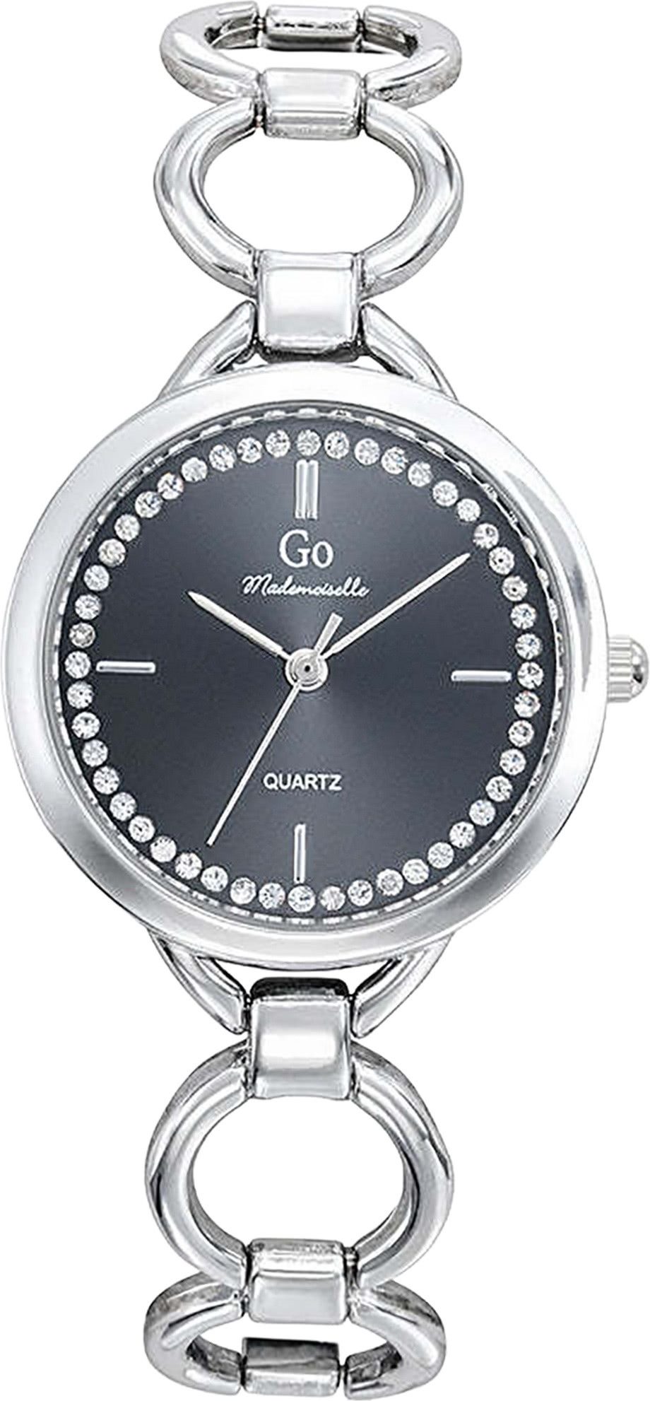 Girl Only Quarzuhr Girl Only GO Damen Armbanduhr, (Analoguhr), Damenuhr GO silber, klein (ca. 30mm) Metallarmband, Fashion-Style