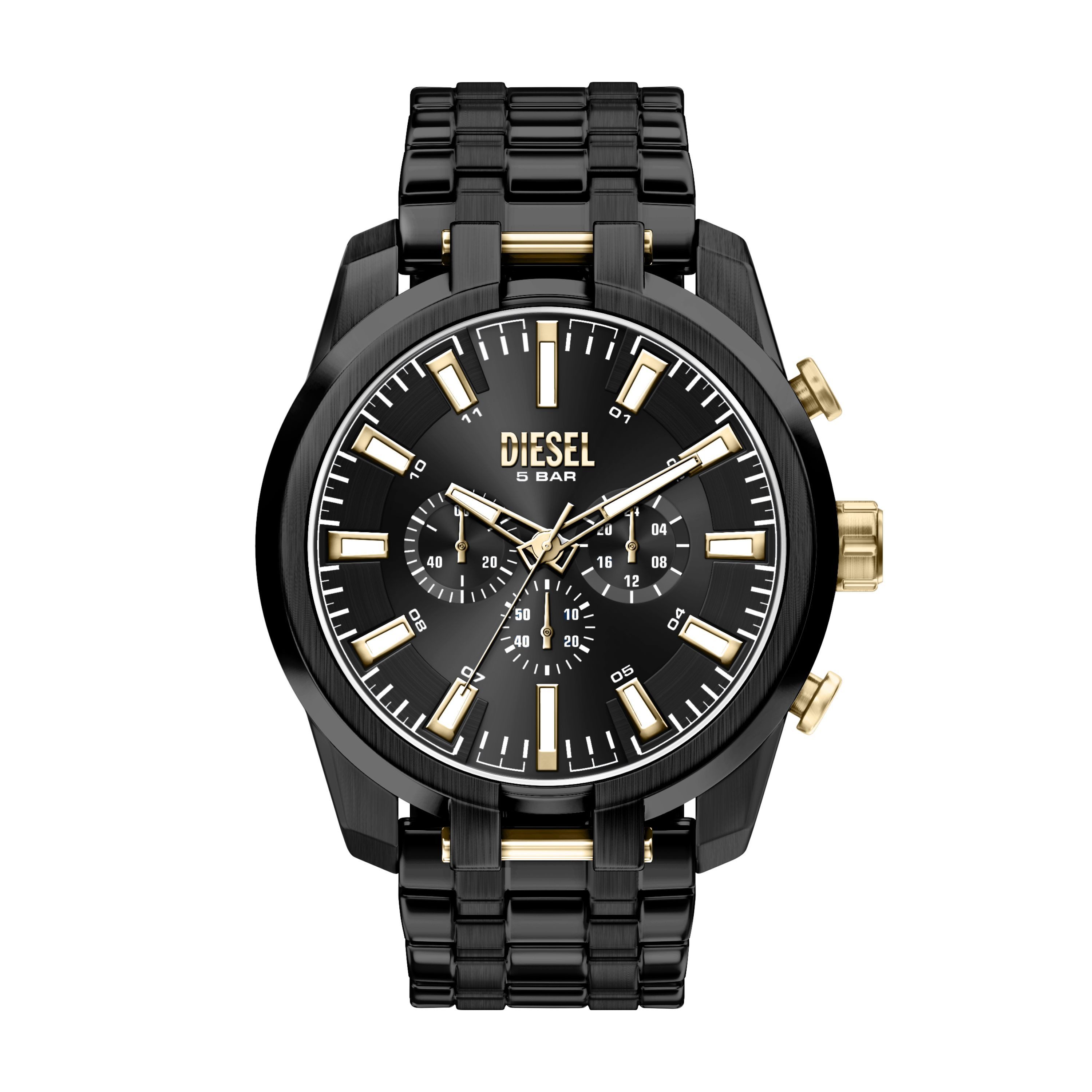 Diesel Chronograph Split DZ4731, Quarzuhr, Armbanduhr, Edelstahlarmband, analog, Stoppfunktion