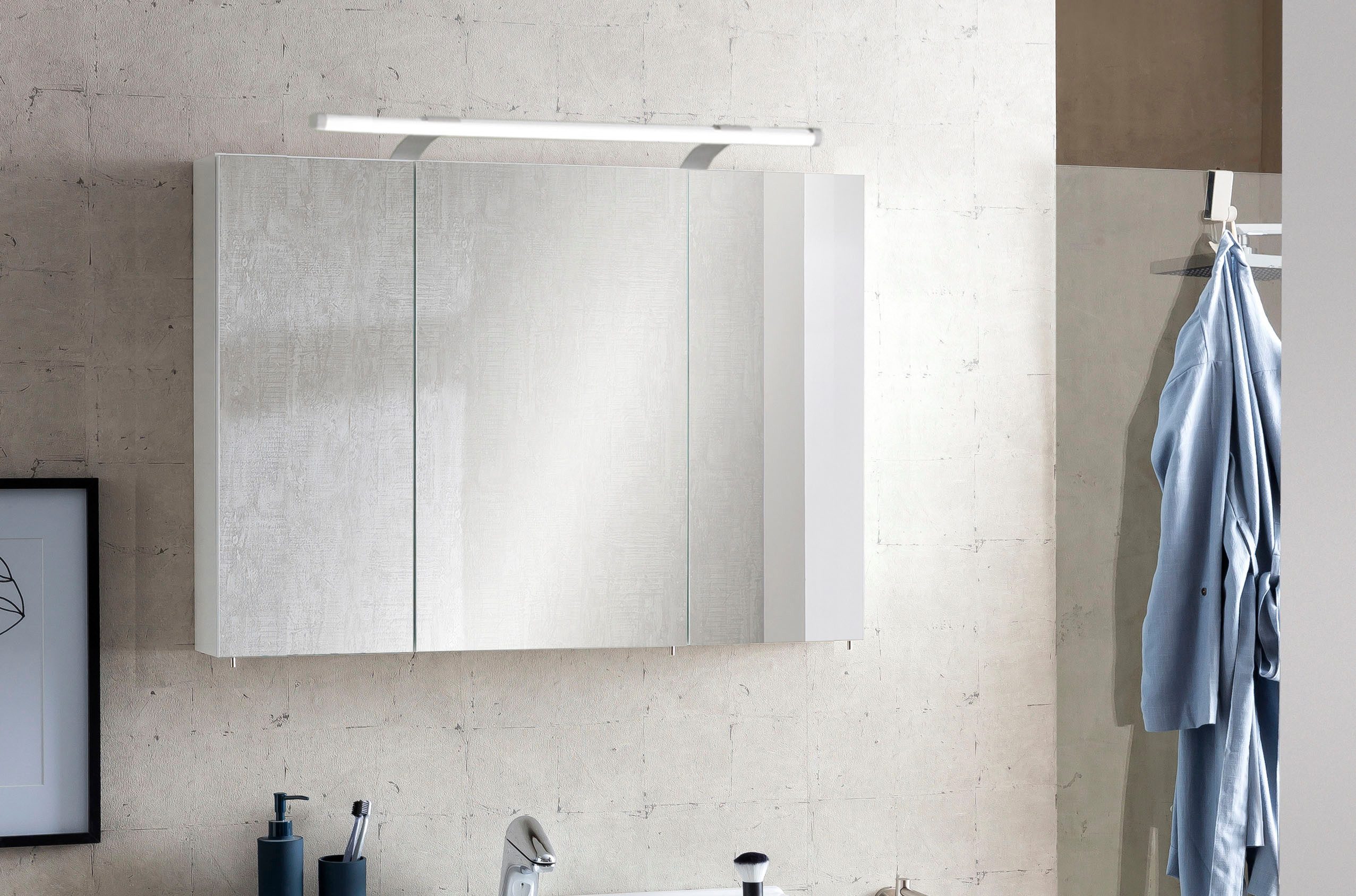 Schildmeyer Spiegelschrank Dorina, Spiegelschrank, Made in Germany, B: 70 cm Solide Verarbeitung - Dieses Produkt ist in Deutschland gefertigt