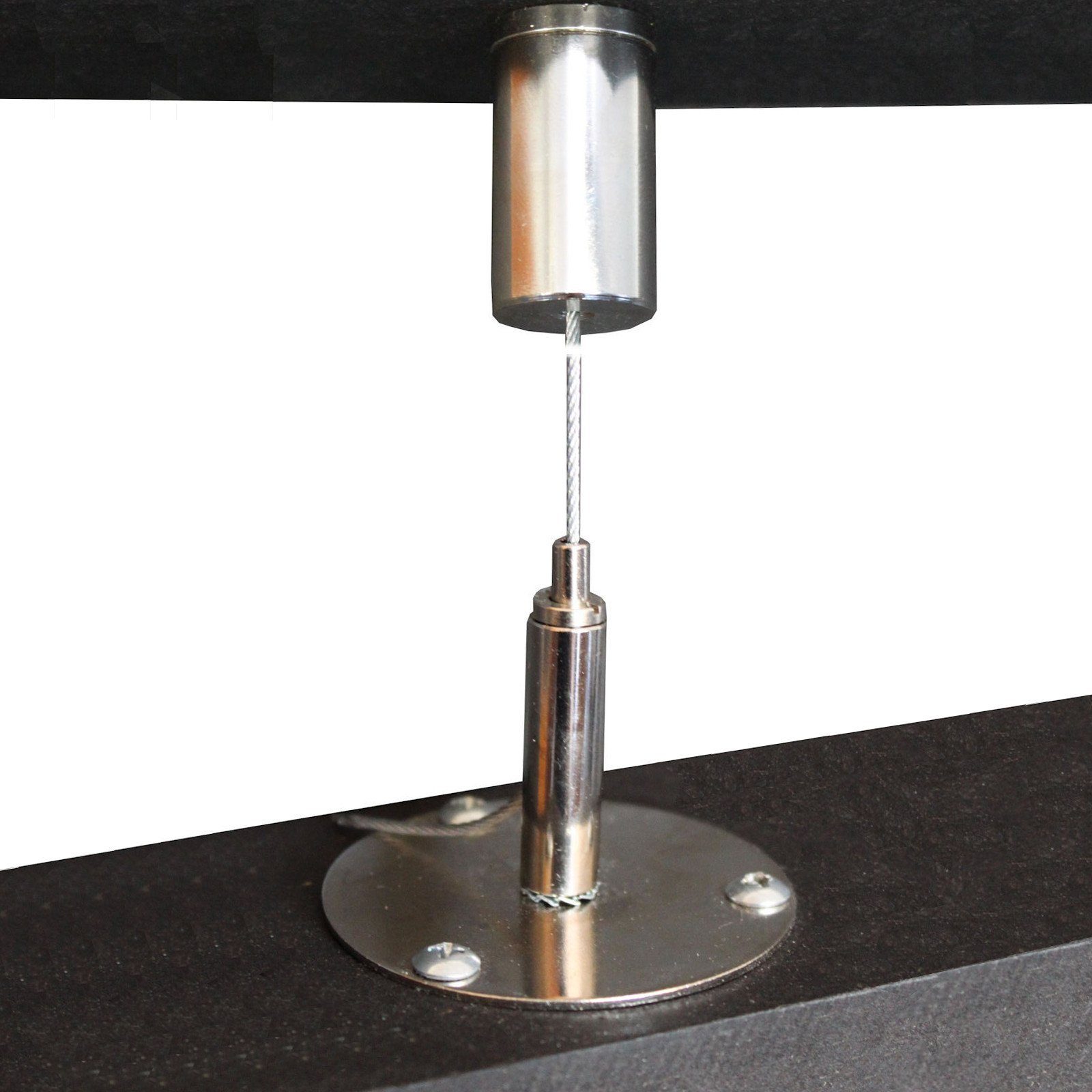 SO-TECH® Deckenhalter Drahtseilabhängesystem DA100 Длина 1000 mm Tragkraft bis zu 20 kg, stufenlos verstellbar Befestigungsset Drahtseil für Baldachin