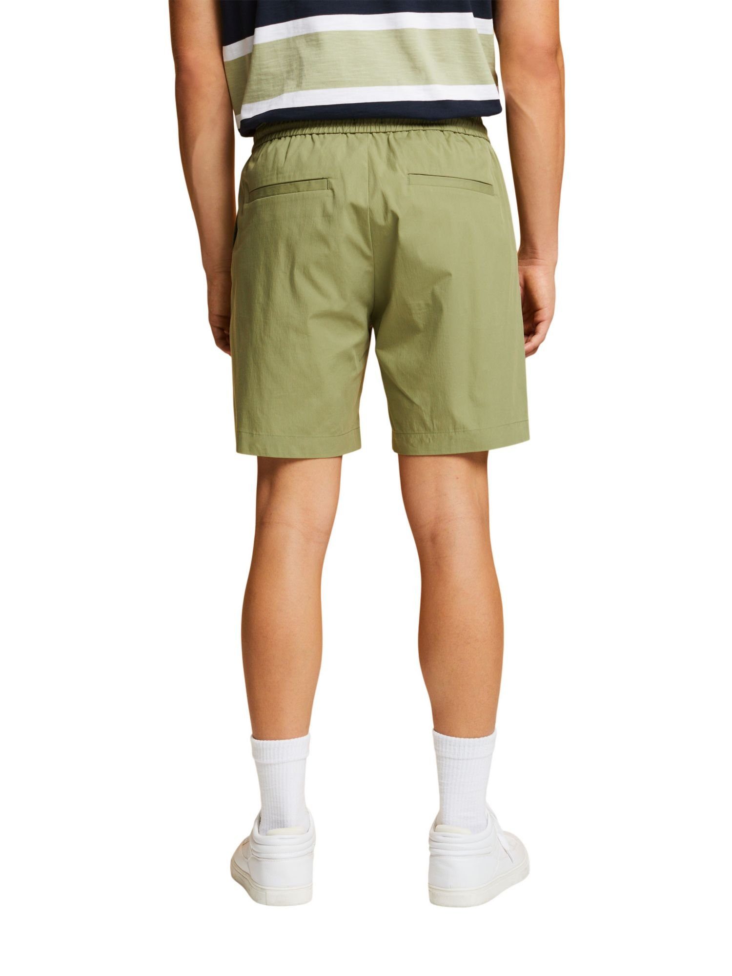 Esprit Collection Shorts Pull-on-Shorts aus KHAKI LIGHT Baumwoll-Popelin (1-tlg)