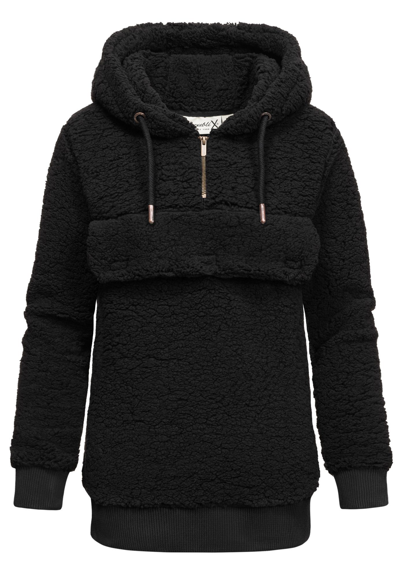 REPUBLIX Kapuzenpullover VALENTINA Damen Teddy Sweatjacke günstig online kaufen