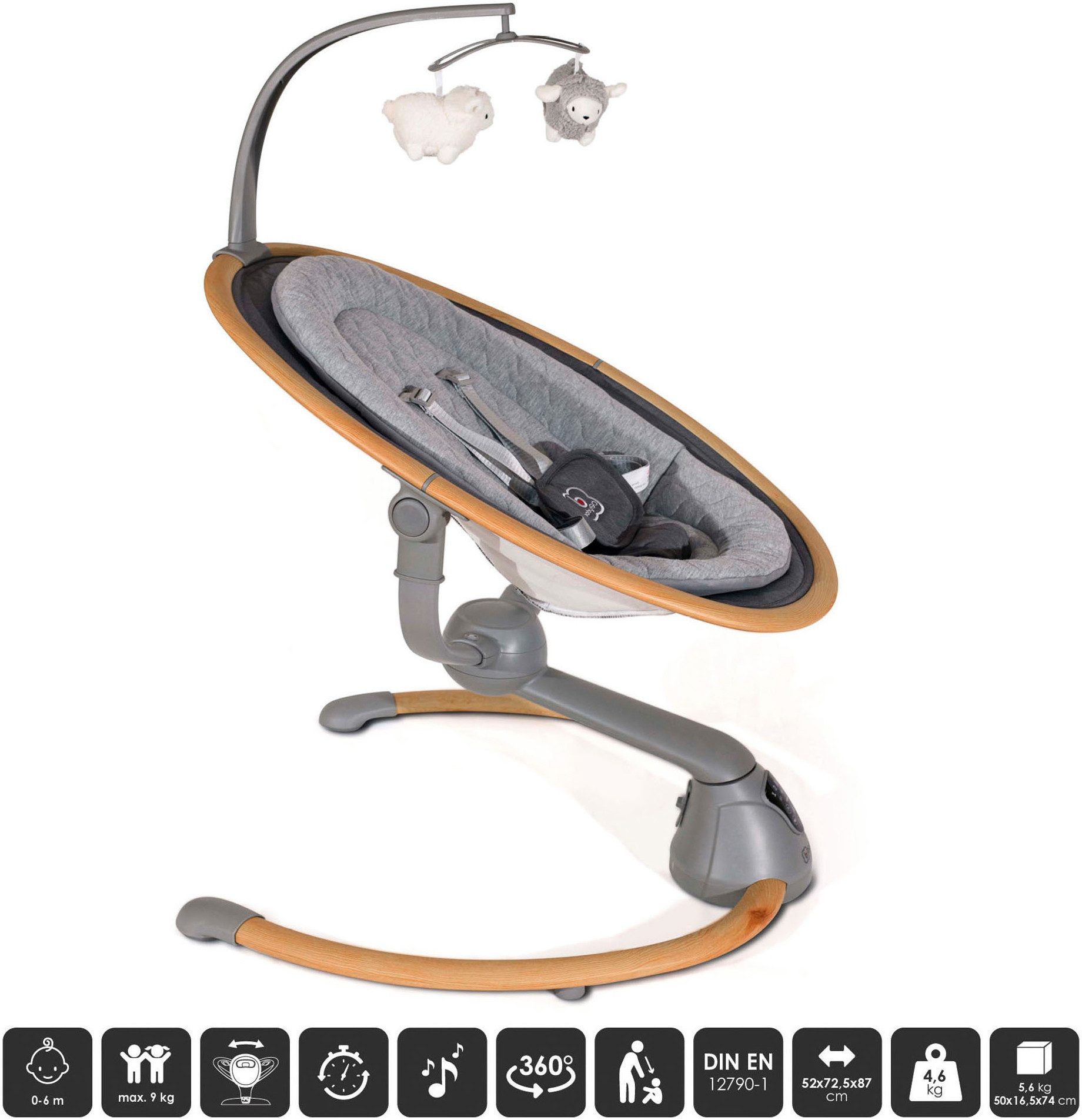 BabyGo Babywippe Homey, mit Schaukelbewegungen und Sound günstig online kaufen