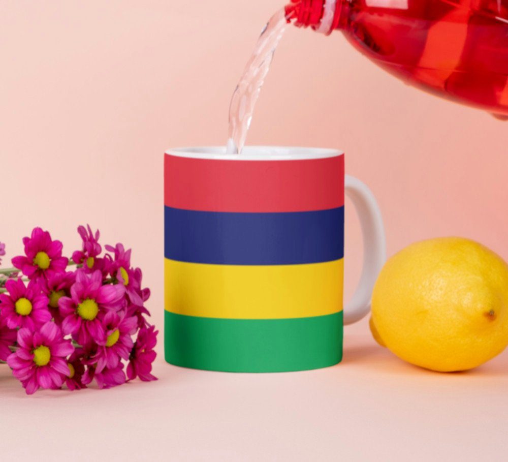 Tinisu Tasse Mauritius Tasse Flagge Pot Kaffeetasse National Becher Kaffee Cup Büro