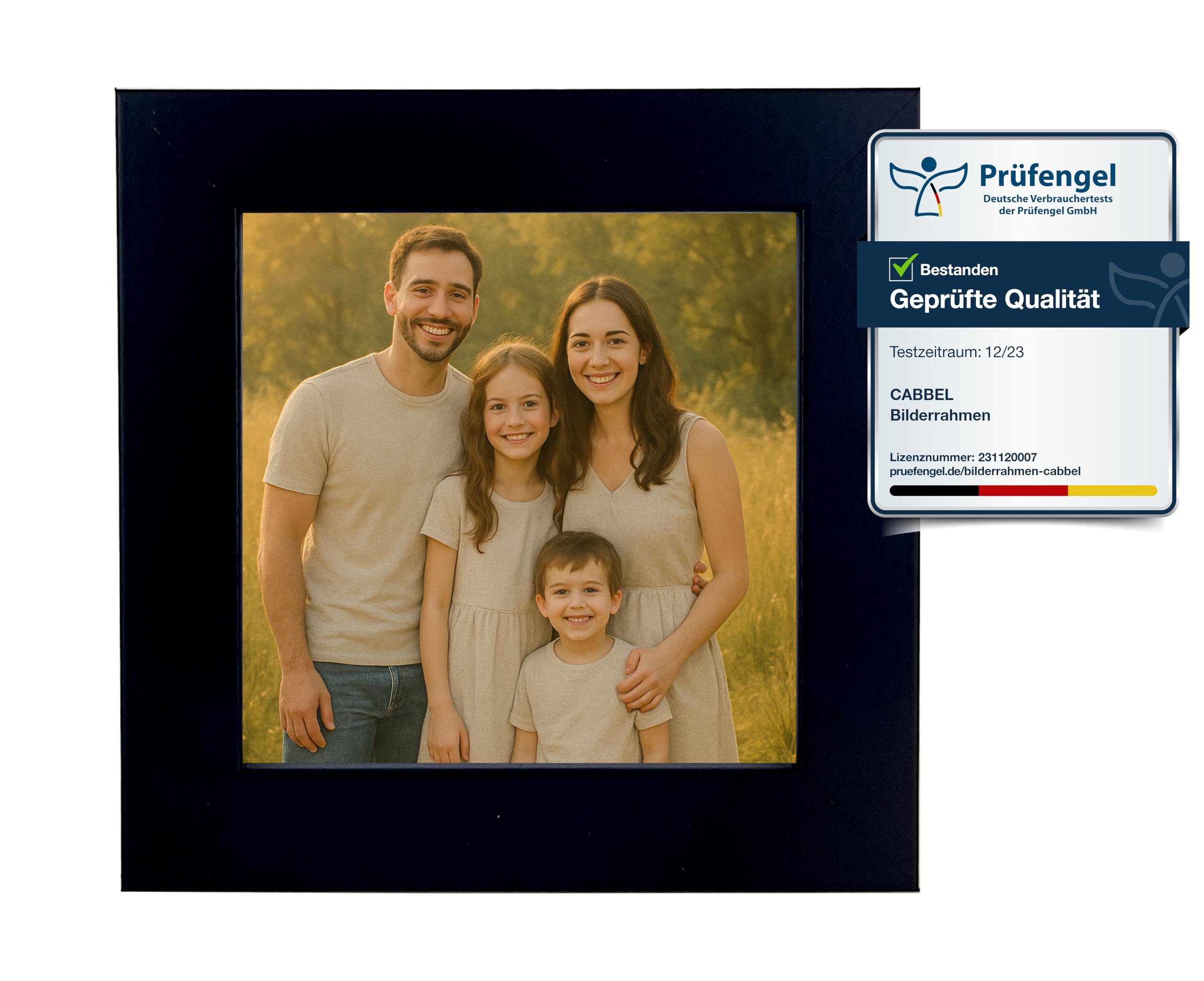 CABBEL Bilderrahmen MDF Holzrahmen Fotorahmen modern Collagen Foto Poster Galerie Wanddeko, für 1 Bilder (1 St), 10x10 cm Schwarz Wohnzimmer elegant Schmal Fotogalerie Schlafzimmer