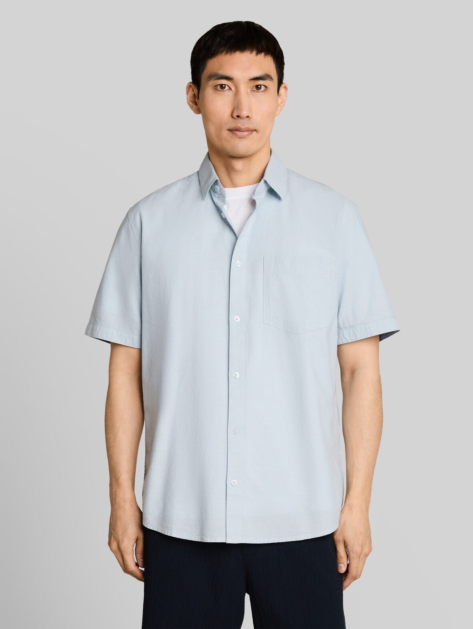 TOM TAILOR Kurzarmhemd Blusen & Shirts Regular Fit Kurzarmhemd mit Brusttasche