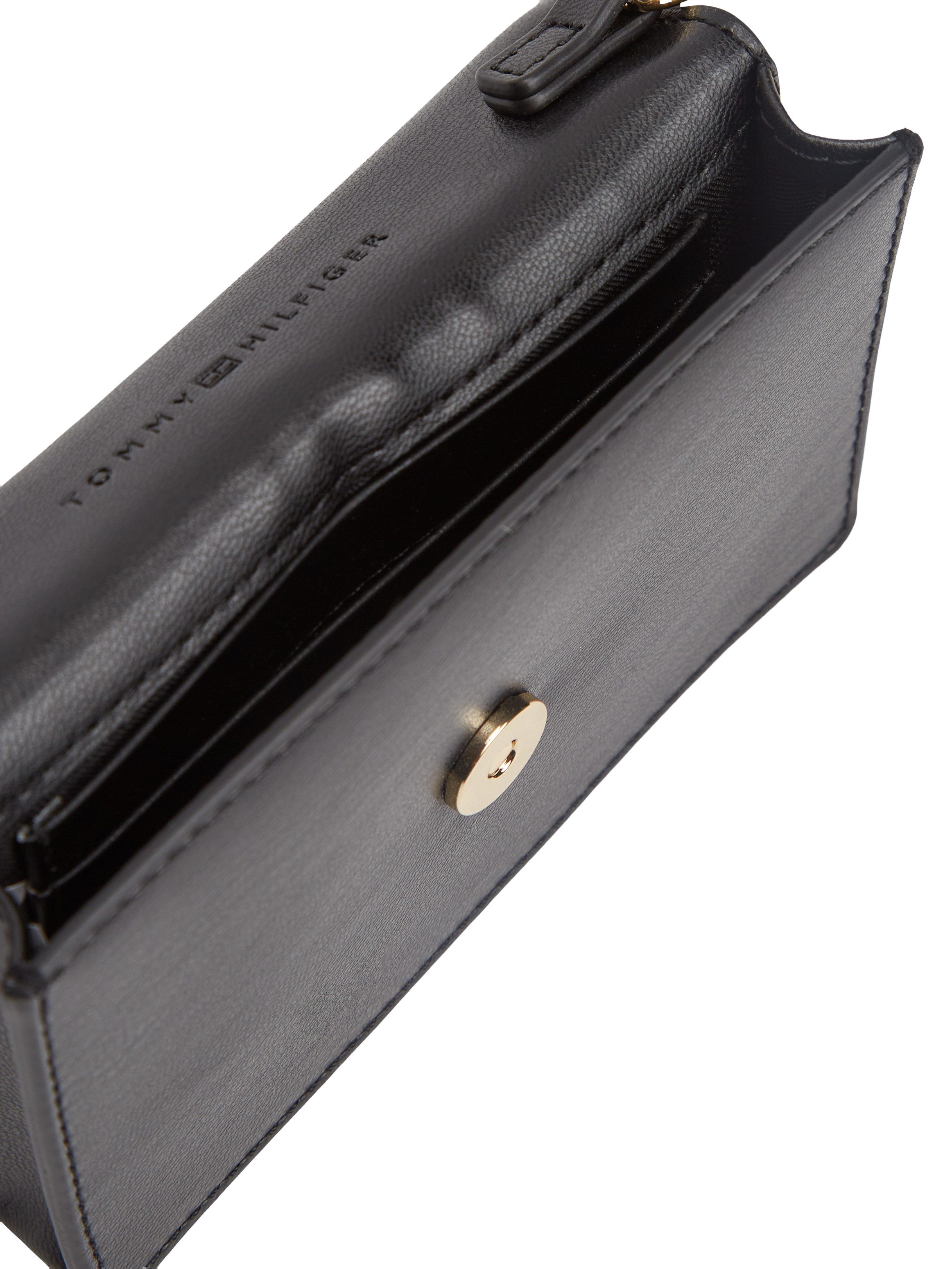 Tommy Hilfiger Kartenetui TH ICON CARD HOLDER W/CHAIN, Damen Geldbeutel, Portemonnaie, Minibag mit TH-Logoemblem
