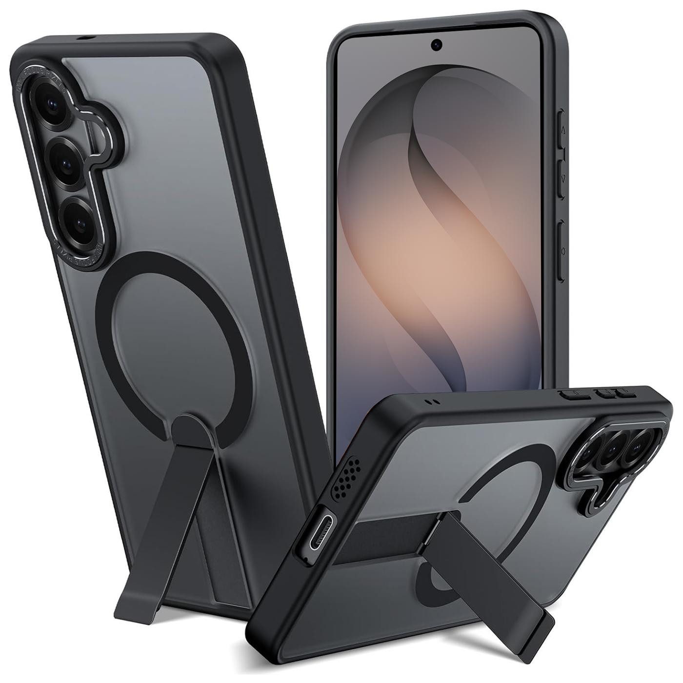 CoolGadget Handyhülle Kickstand Hybrid Hülle für Samsung Galaxy S26+ 6,7 Zoll, Schutzhülle Militärschutz Ständer kompatibel mit MagSafe Magnetring