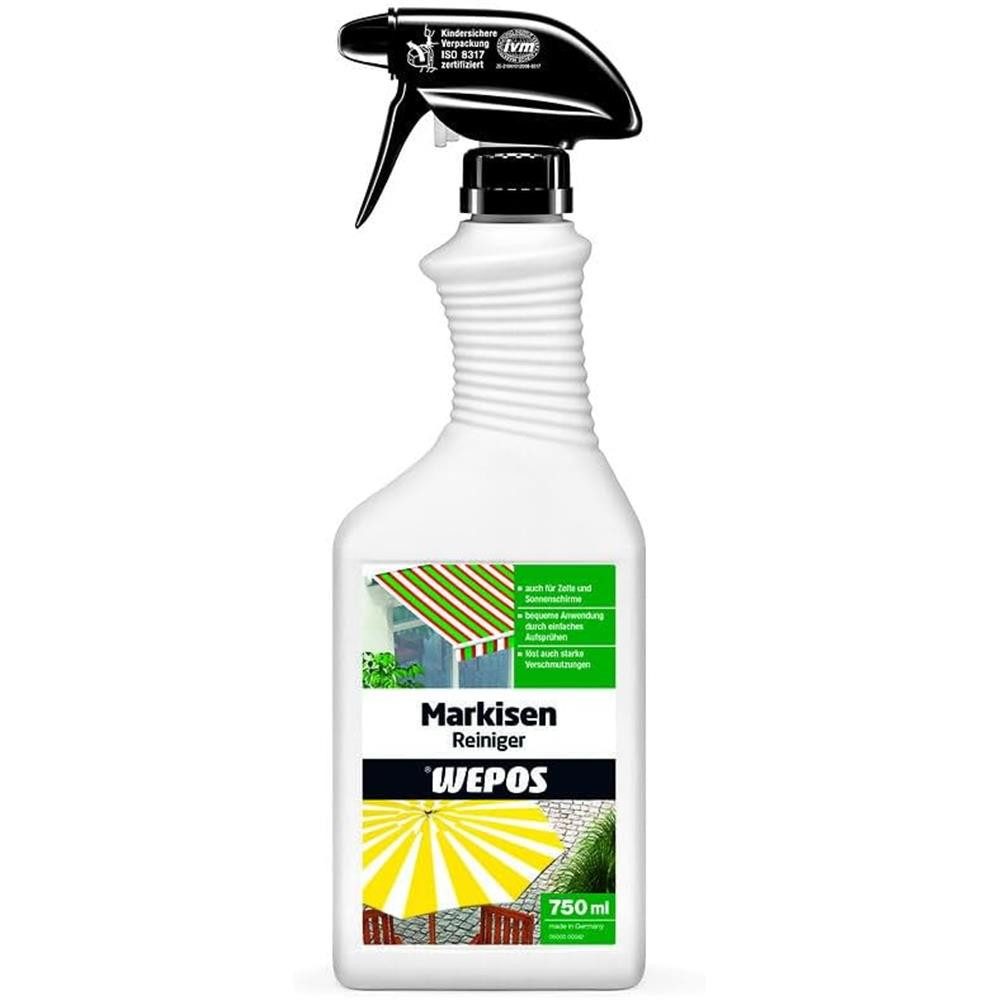 WEPOS CHEMIE GMBH Markisen Reiniger 750 ml schonender Spezialreiniger für Markisen Markisenreiniger (Grundreinigung vor der Imprägnierung)