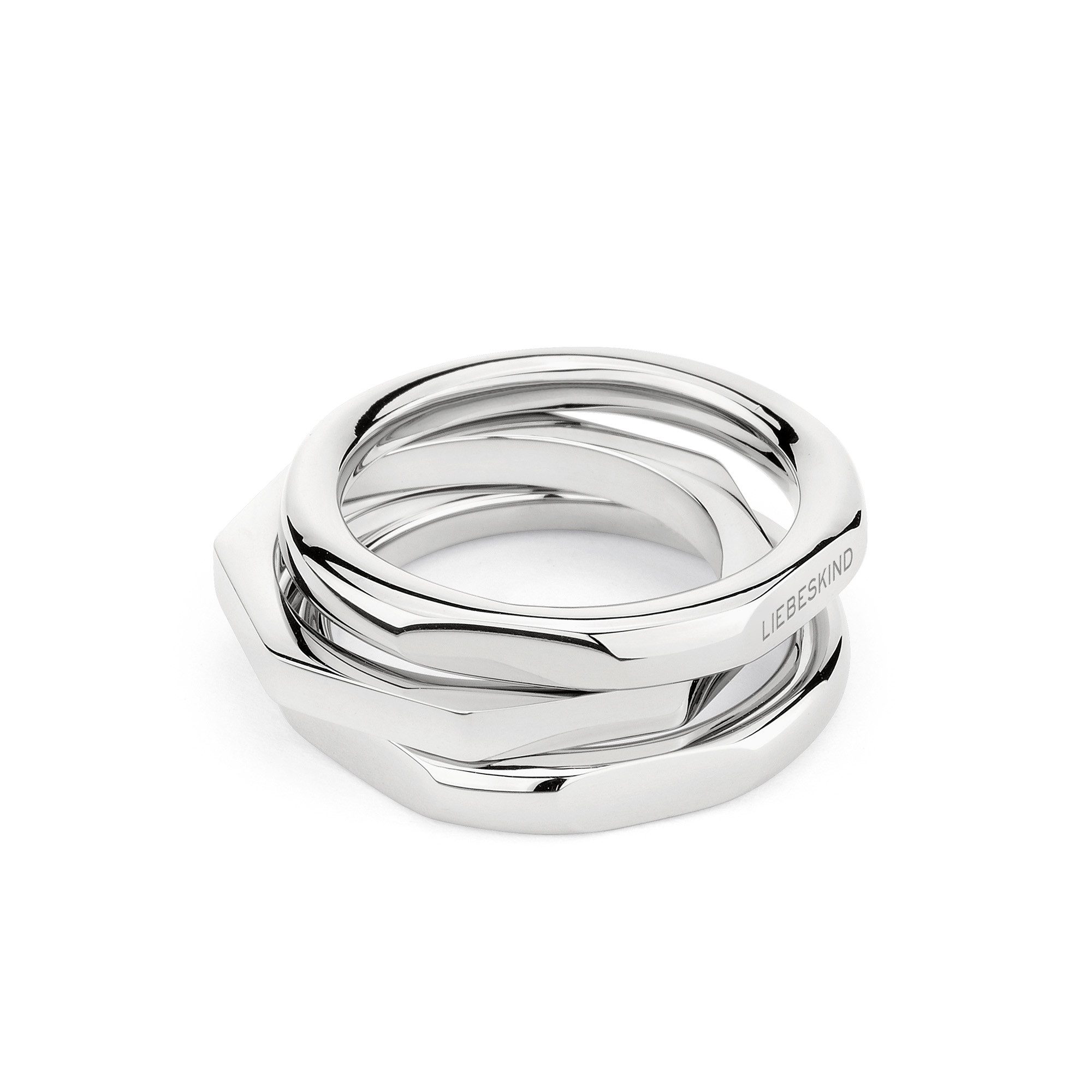 Liebeskind Berlin Ring-Set Schmuck Geschenk Edelstahl Ring Urban Chic (Set, 3-tlg)