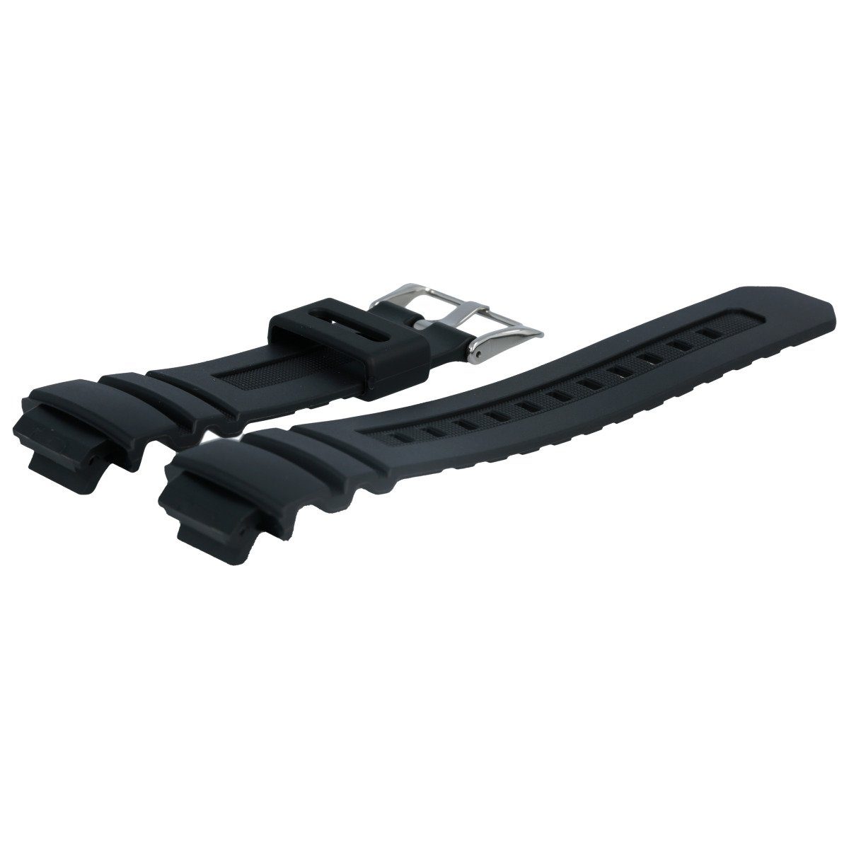 CASIO Uhrenarmband 25mm Kunststoff Schwarz AW-591 günstig online kaufen