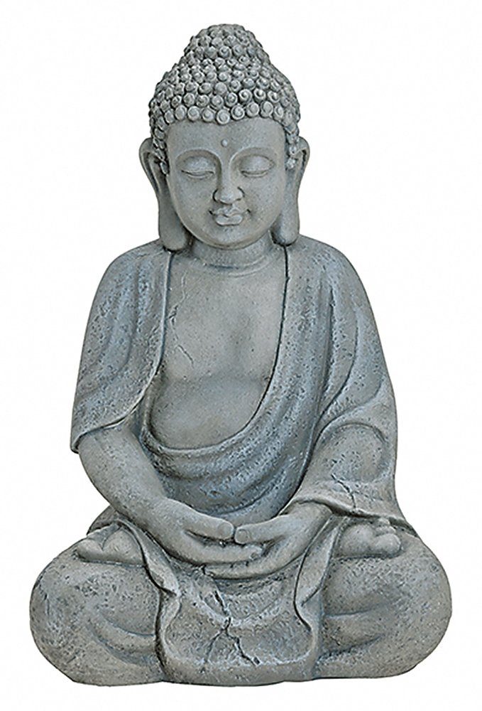 NO NAME Buddhafigur Gartenfigur Buddhafigur, Antiklook, Dekofigur, H 31 cm, Sammlerfigur, Gartenfigur