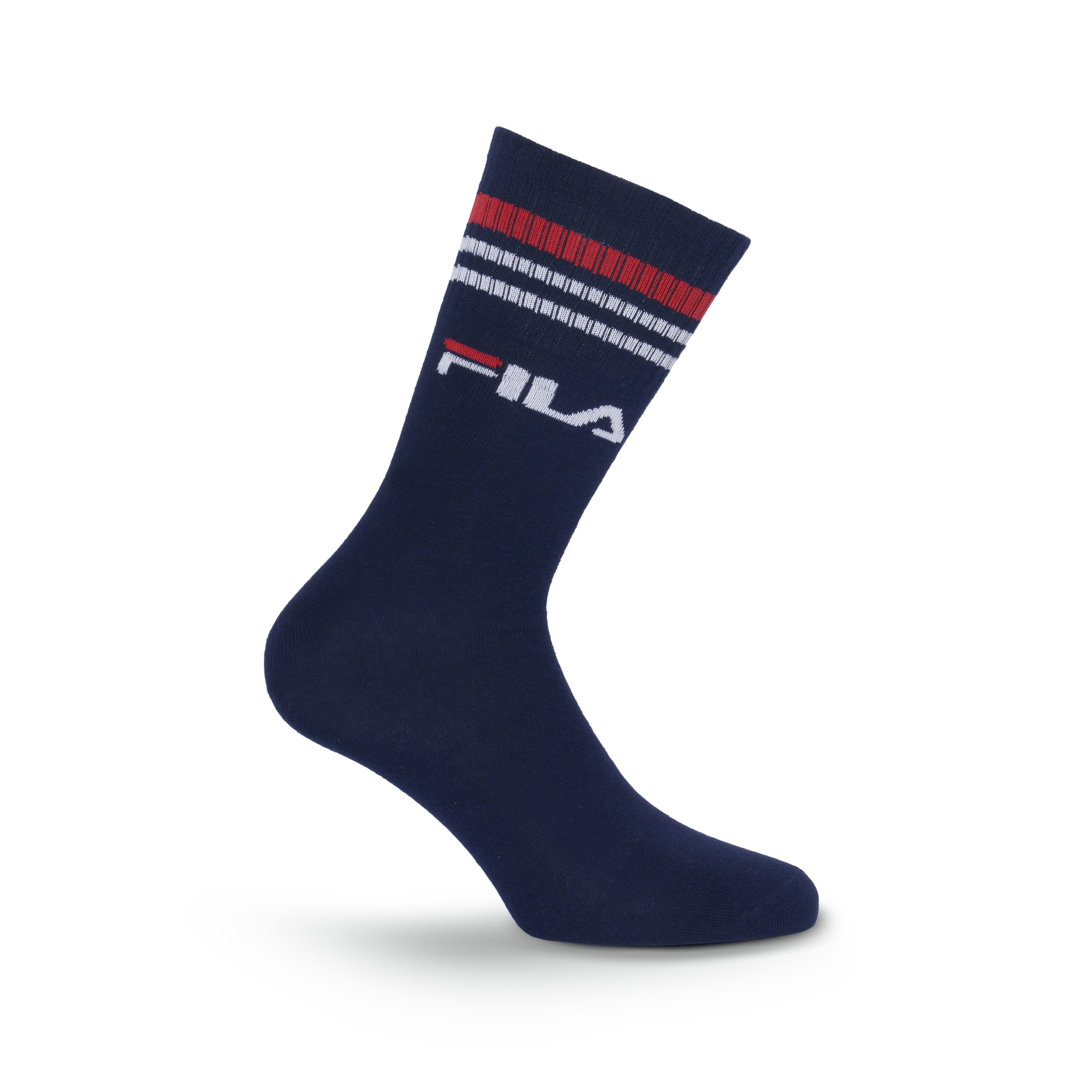Fila Socken (3 Paar) breites Rippenbündchen, Logoschriftzug, Cotton-Mix – Bild 4 von 5
