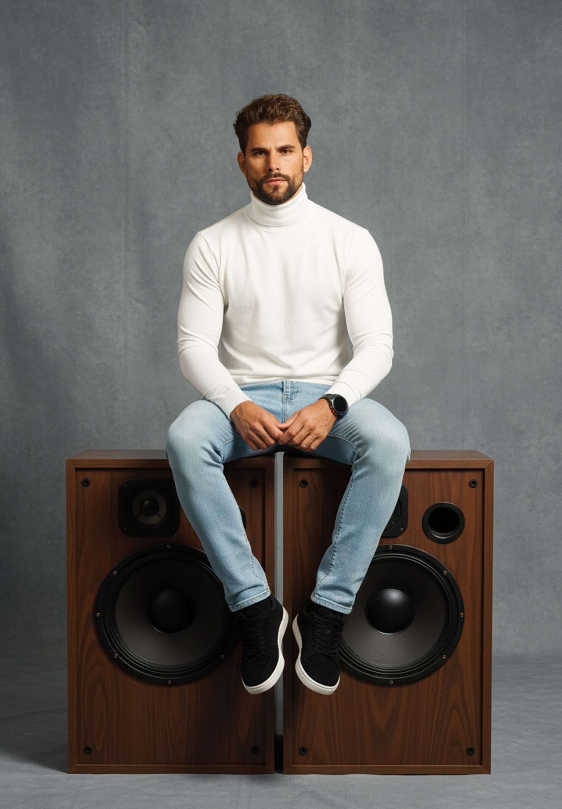 DAILY COTTON Rollkragenpullover als Feinstrick Pulli in Slim Fit für Herren Männer Winterpullover - Casual & Business Look Rolli