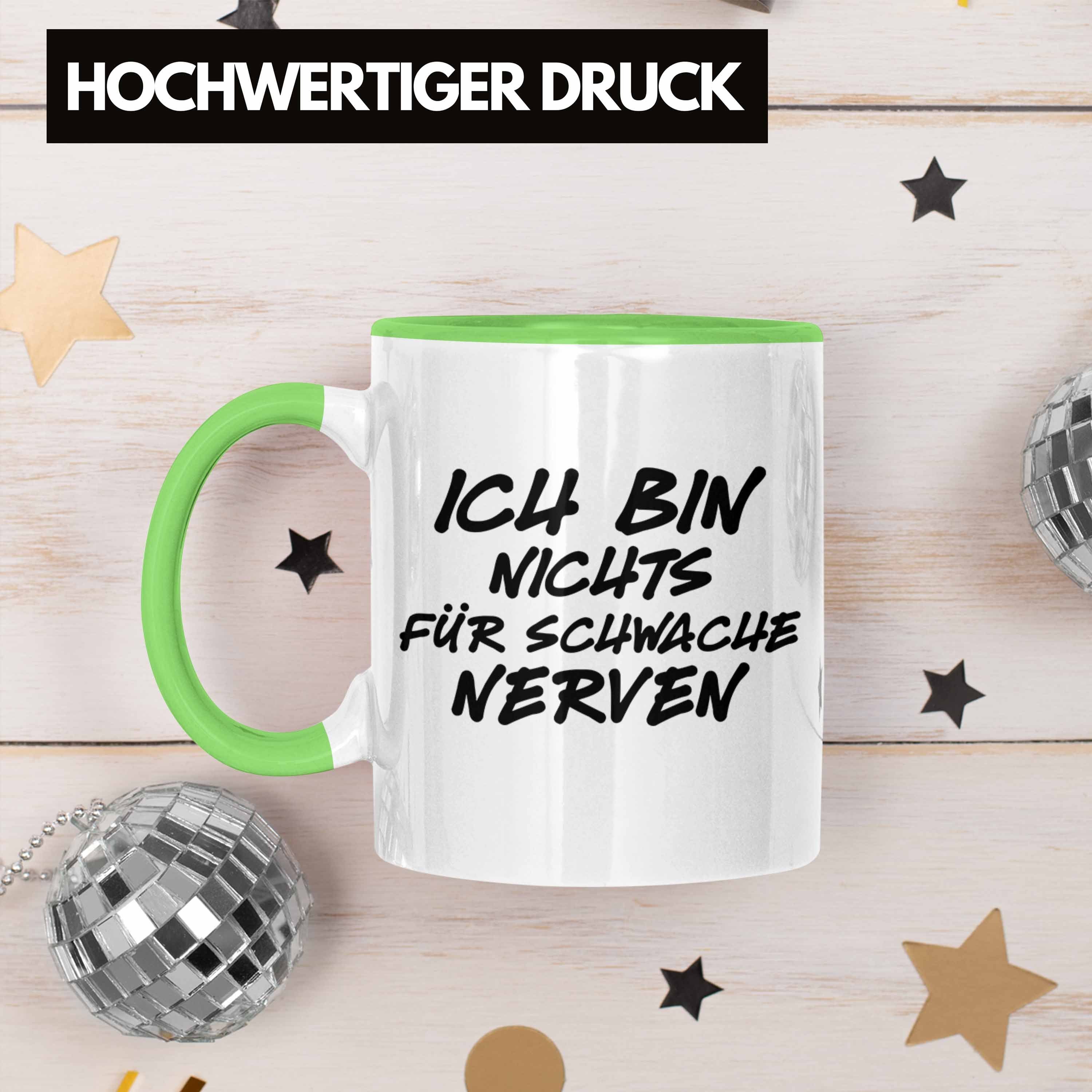 Lustige Tasse Nerven Spruch Arbeit Schwache Nichts Bin Für Geschenkidee Tasse Ich Kollege - Büro Trendation Kollegin mit Grün Trendation