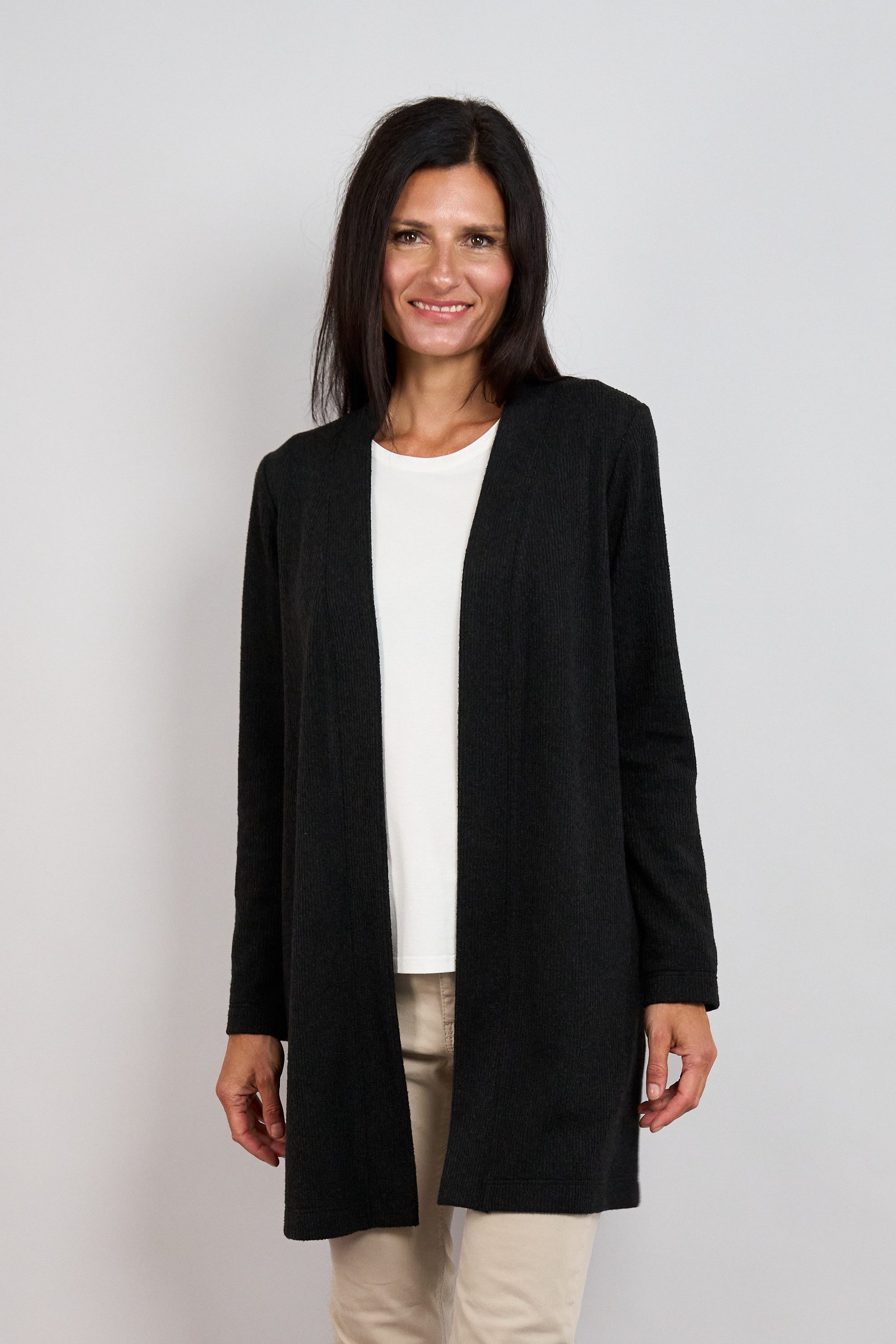 Seidel Moden Longstrickjacke ohne Verschluss / MADE IN GERMANY