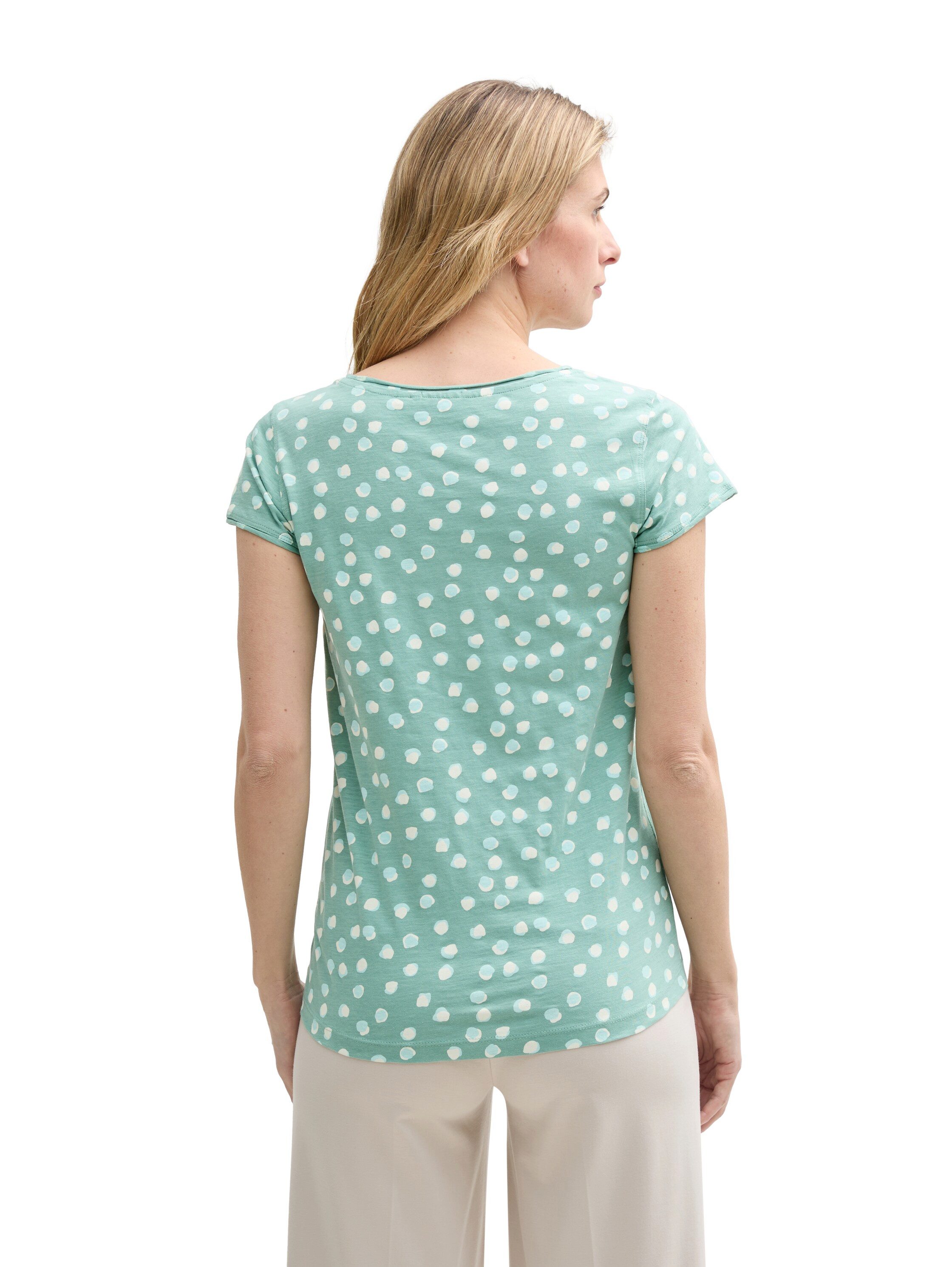 TOM TAILOR T-Shirt mit All-Over Print günstig online kaufen