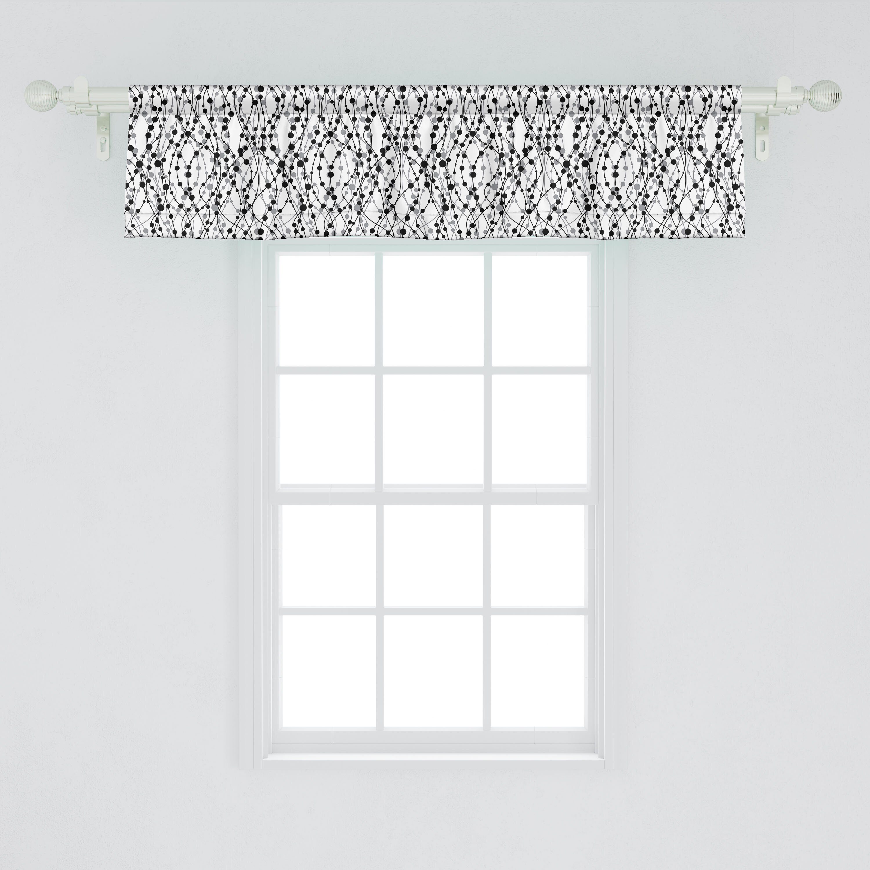 Scheibengardine Vorhang Volant für Dekor Stangentasche, Abakuhaus, Schlafzimmer Küche Geometrisch Microfaser, Inspirations mit Eighties