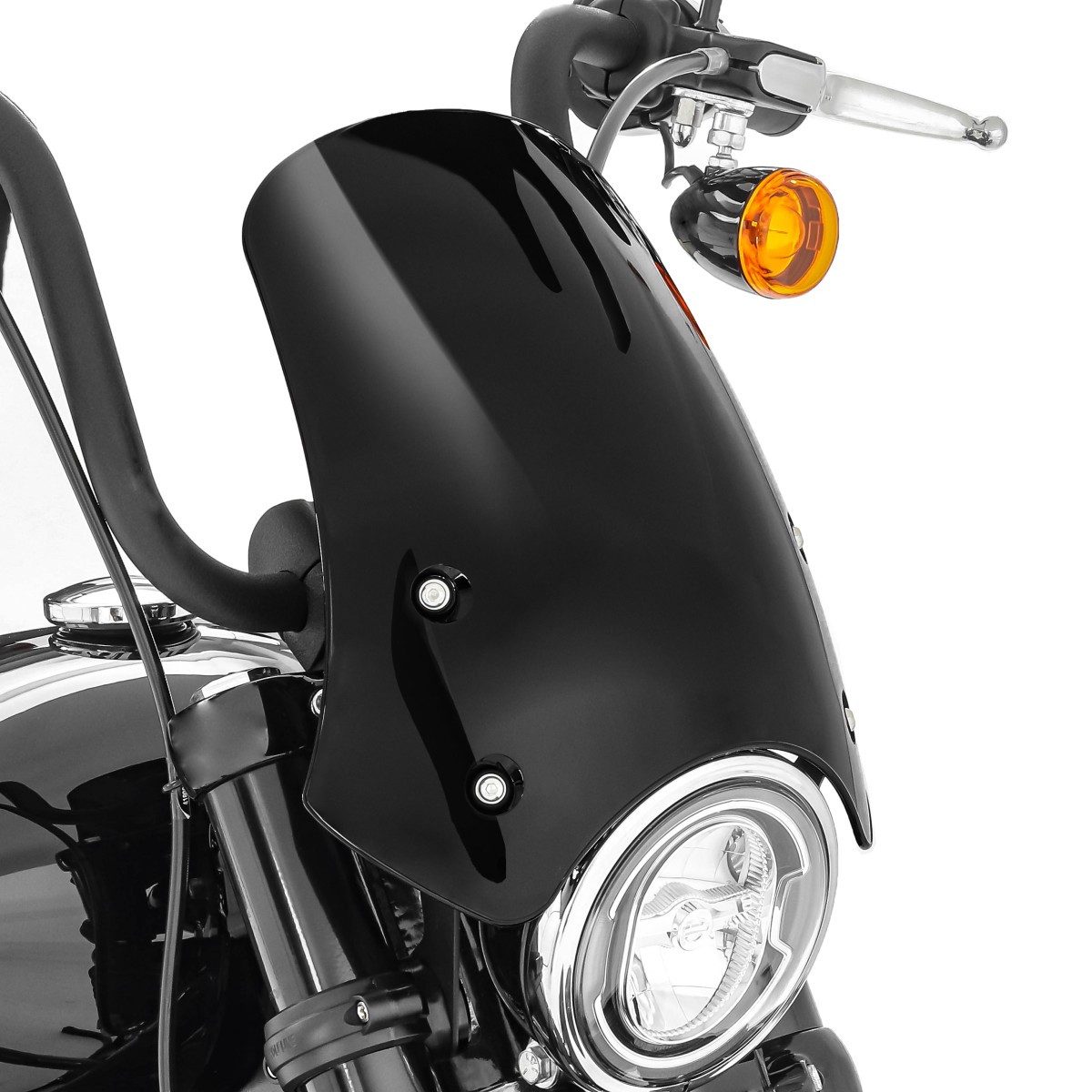 Craftride Motorradhelm-Visier Windschild / Windschutzscheibe universal für Chopper + Cruiser FB2 sw