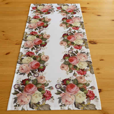 TextilDepot24 Tischdecke mit Druckmotiv Rosen Ostern Frühling, bedruckt