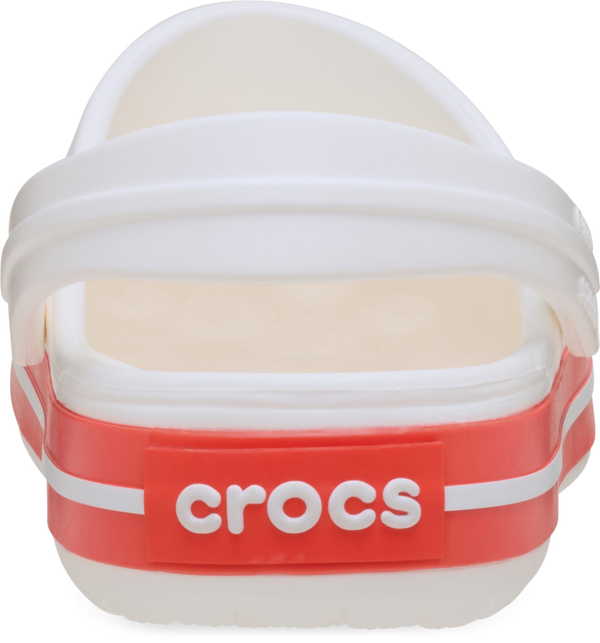Crocs Sandale Crocband Clog weiss/rot Badeschuh