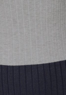 KangaROOS Strickkleid in Rippstrick und Colorblocking-Optik