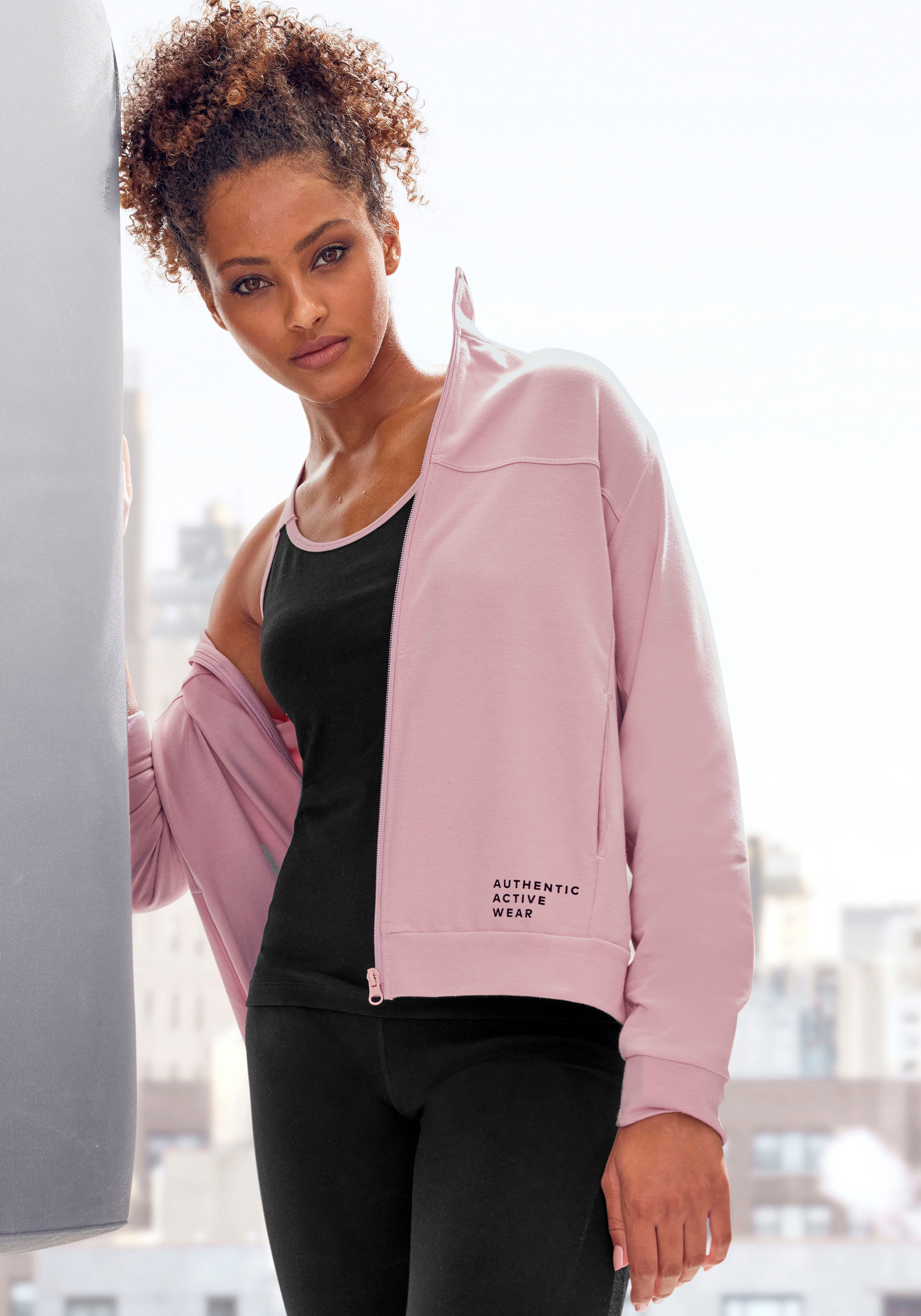 vivance active Sweatjacke -Sportjacke mit seitlichen Taschen