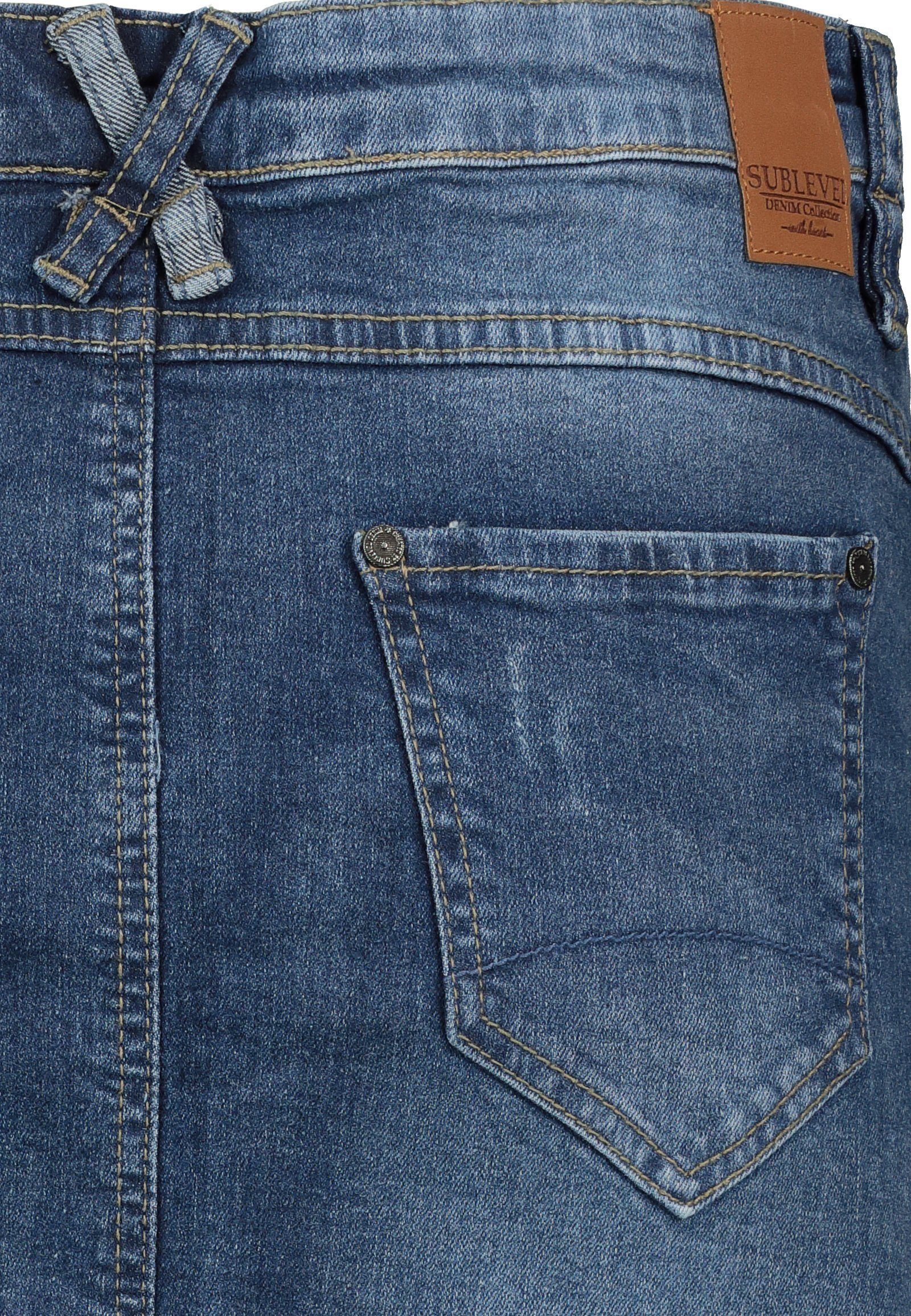Jeans middle-blue SUBLEVEL Jeansrock Minirock
