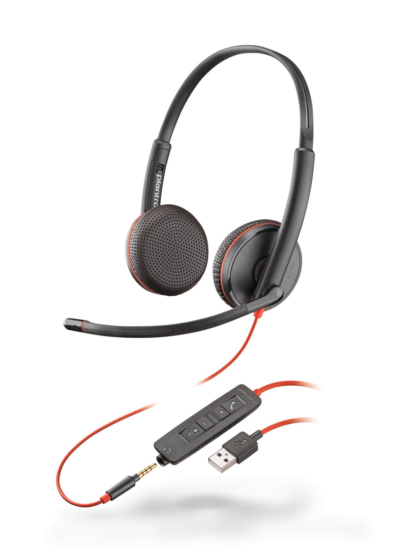 Kopfhörer USB-A mm Poly Blackwire & 3,5 binaural C3225