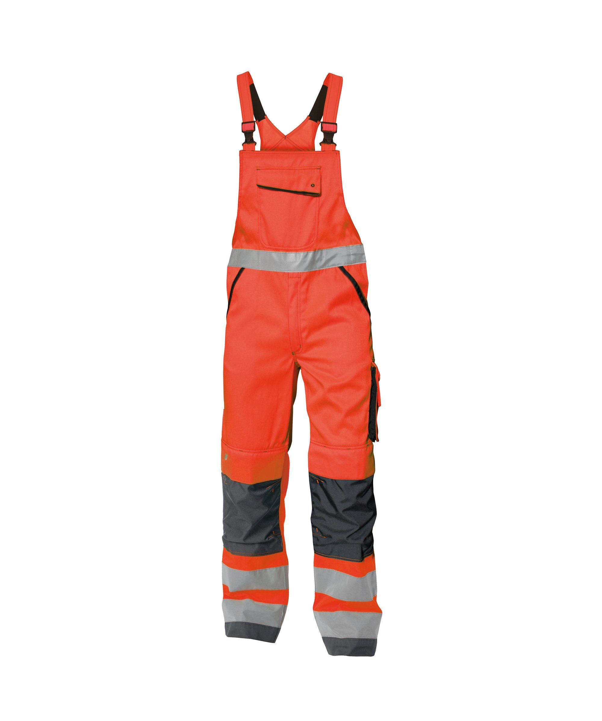 Arbeitslatzhose Warnschutz Latzhose mit Kniepolstertaschen Malmedy