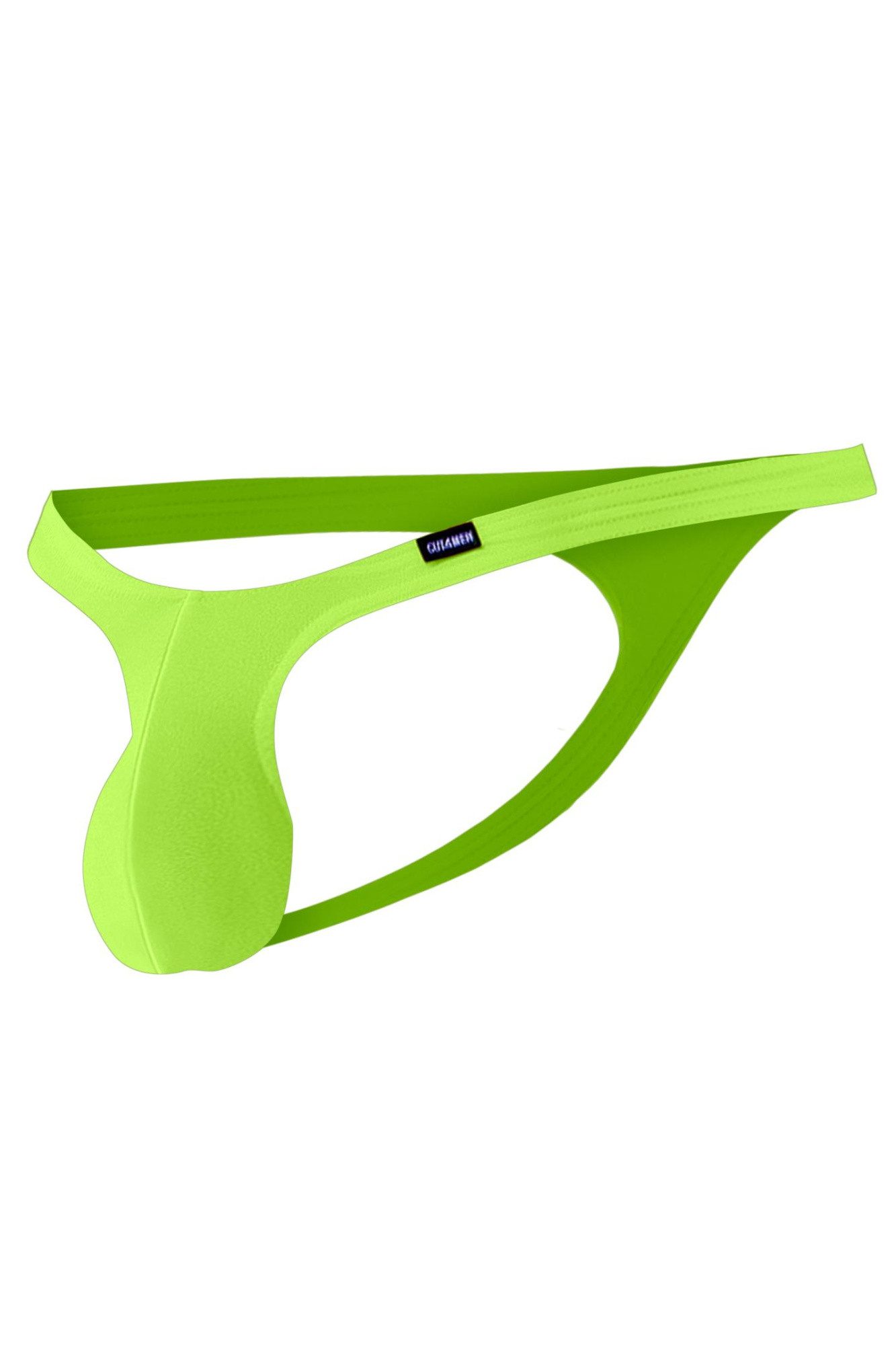 CUT4MEN String Neon gelber Micro Thong aus Netzmaterial Männer String durchsichtig el