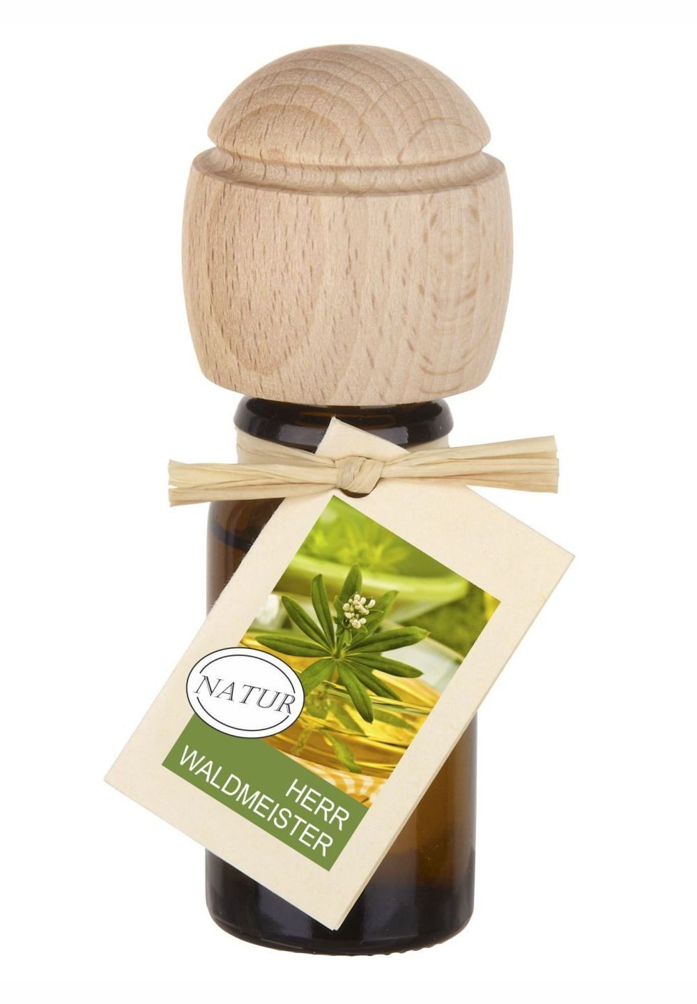 Traumduft-Manufaktur Duftöl Herr Waldmeister (1-St), Piccolino Duftöl Raumduft mit Buchenholzkopf Naturöl 10 ml