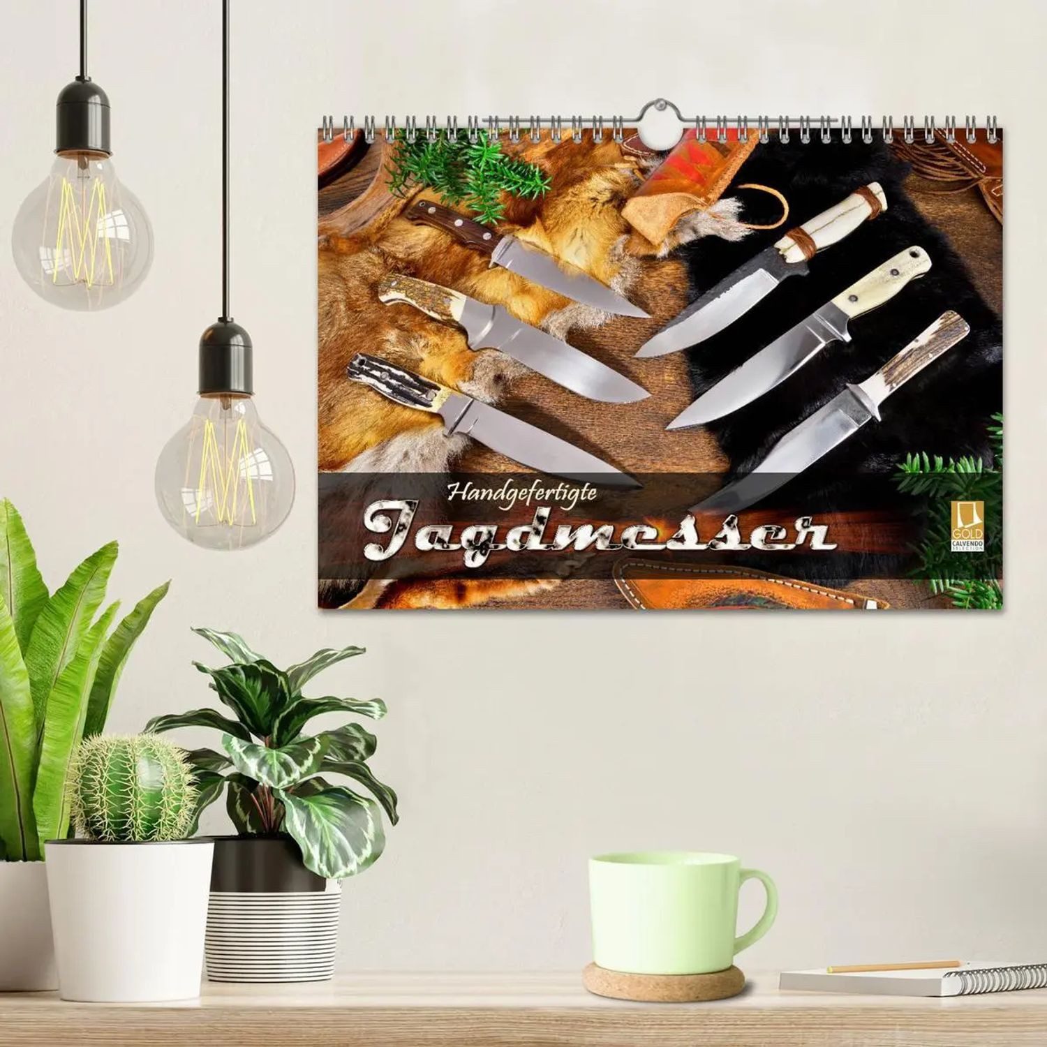 CALVENDO Wandkalender Handgefertigte Jagdmesser (Wandkalender 2026 DIN A4 quer), CALVENDO...