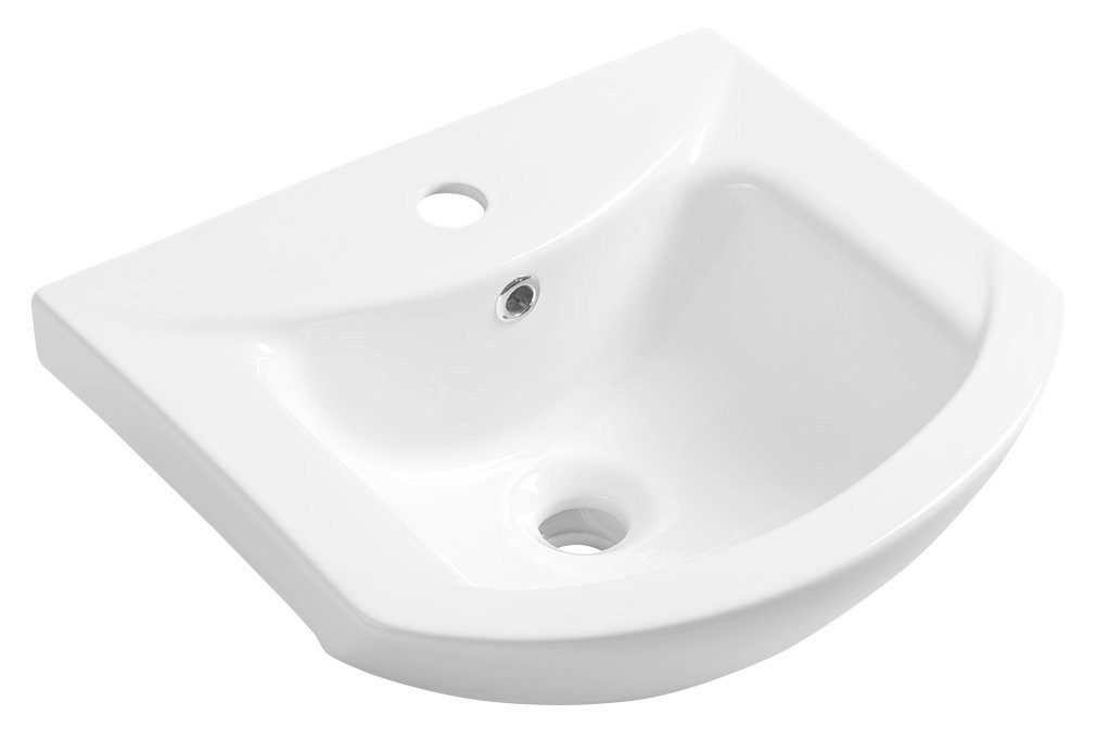 Aqualine Waschtisch ZERO 45 Keramik-Waschtisch 45,5x40cm, weiß, Aqualine-6045