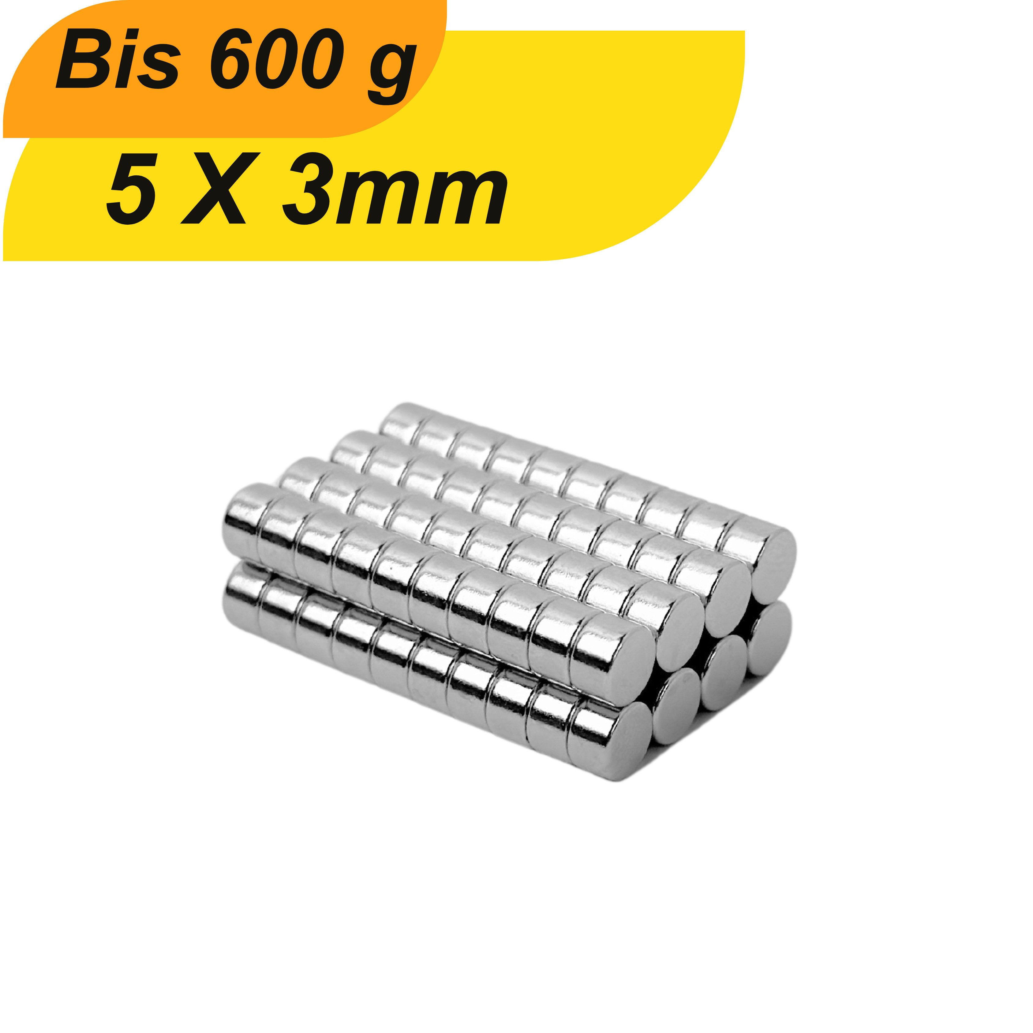 Magnet Neodym Magnet 5 x 3mm Supermagnete hohe Haftkraft Scheibenmagnet