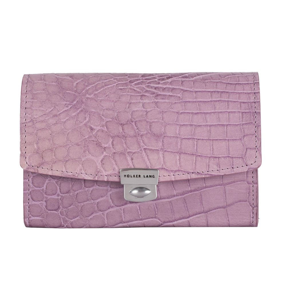 VOLKER LANG Kellnerbörse PENCE - Kleines Portemonnaie für Damen aus Leder, kompaktes Design