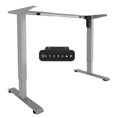 Randaco Schreibtisch Computertisch Grau Tischgestell höhenverstellbar elektrisch, Stahl