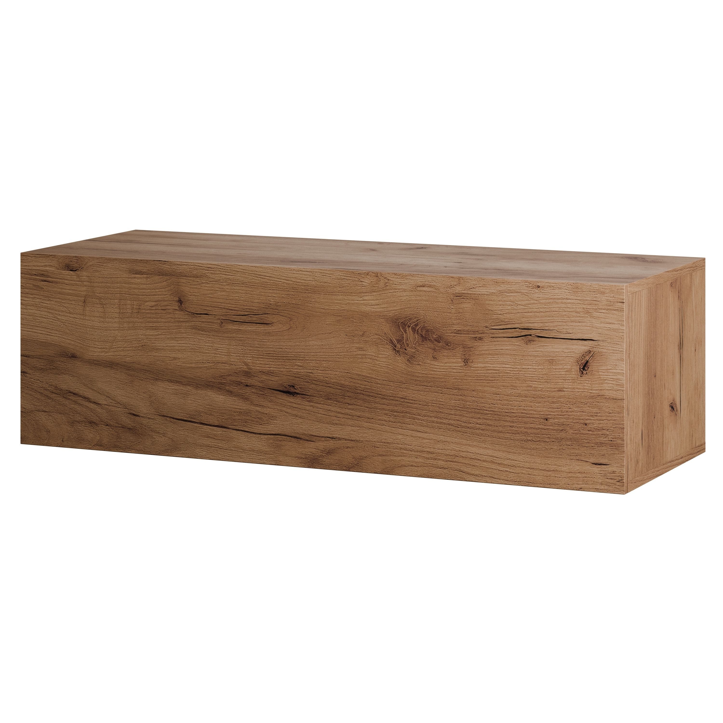 Planetmöbel Garderoben-Set Hängeschrank WEST 100 cm gold eiche, (Garderobenschrank, Wandgarderobe hängend oder stehend), in verschiedenen Farben