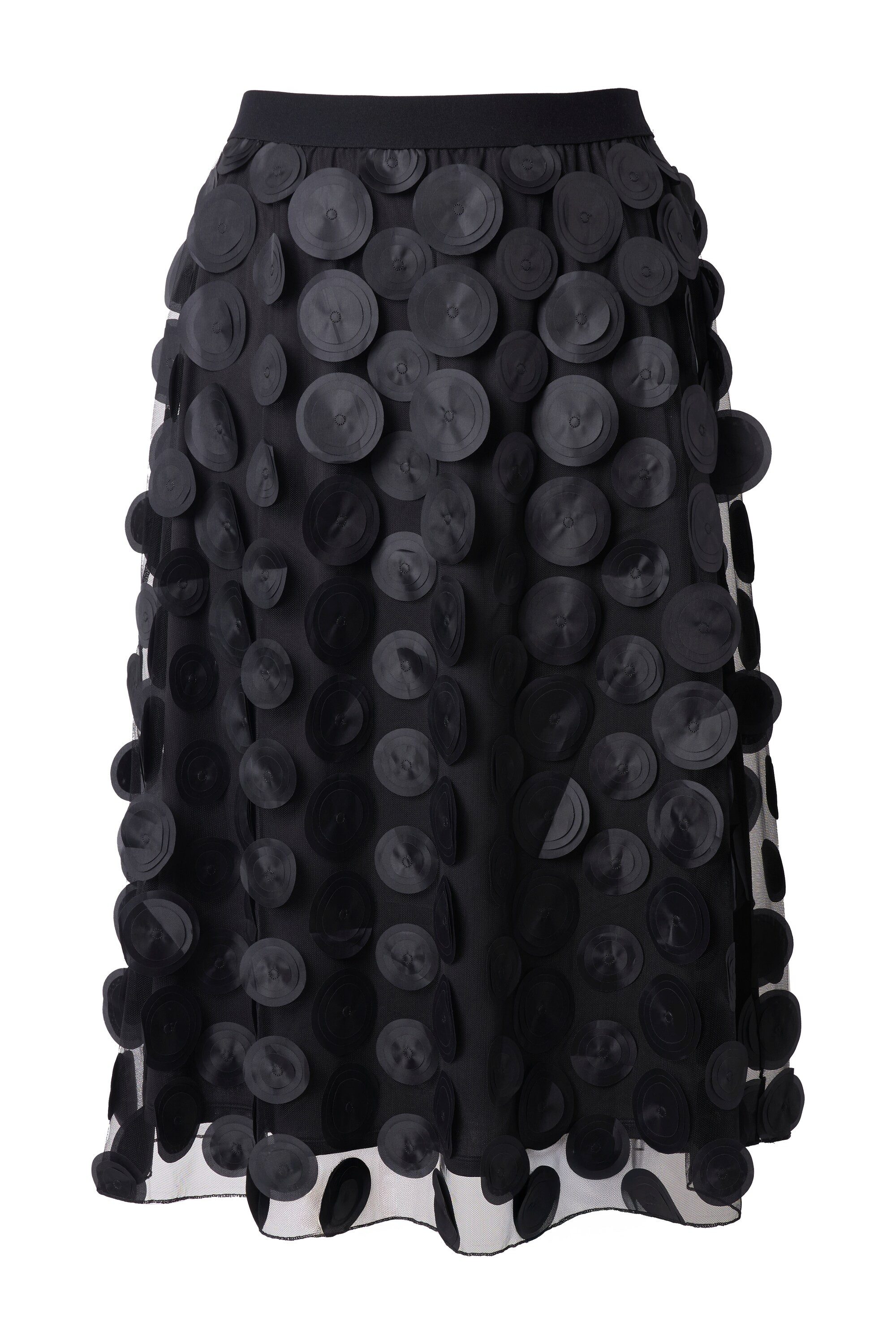 MIAMODA Jerseyrock Midirock A-Linie 3D-Applikationen blickdicht günstig online kaufen