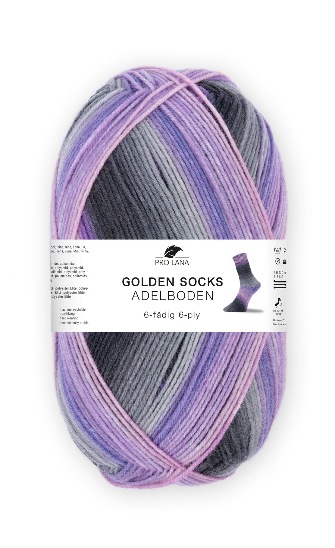 Pro Lana Golden Socks ADELBODEN Häkelwolle, 420 m (Robustes Sockengarn, das alpine Stärke mit zeitloser Eleganz verbindet), 150 g