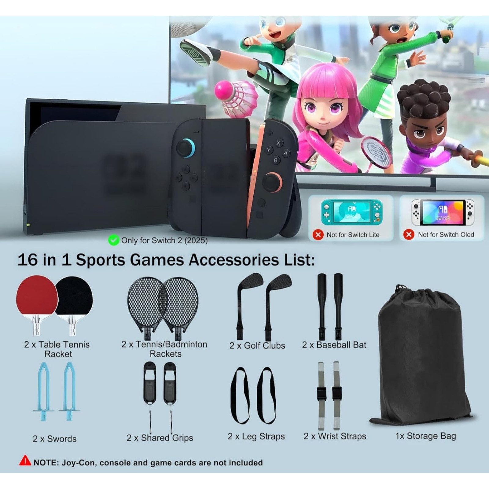 Bundviel Spiel Sport-Zubehör-Bundle-Familienspiele-16-in-1 Kit