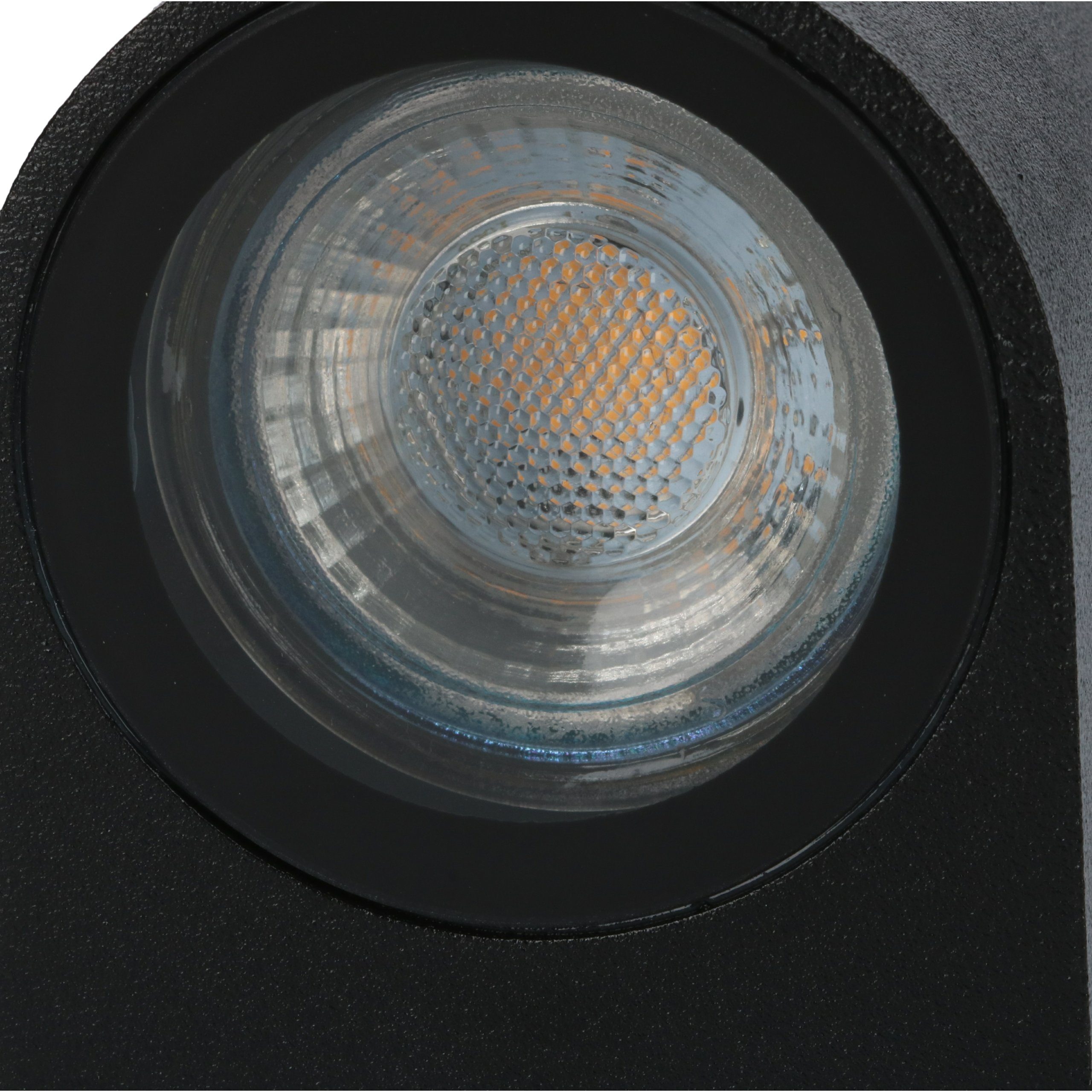 LED 35W und light LED's 1x LED 1000500 Außen-Wandleuchte LED, IP44 Halogen Außen-Wandleuchte, bis für GU10 schwarz