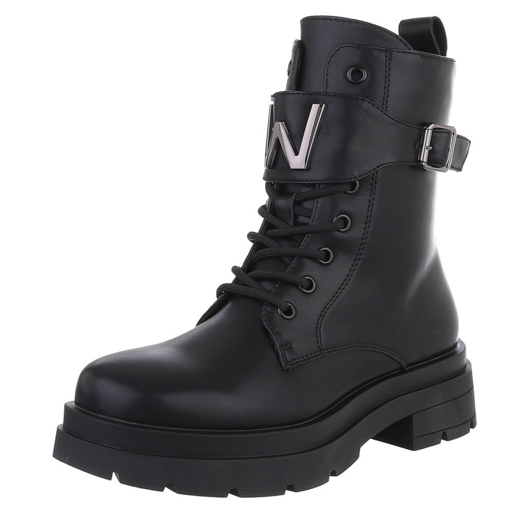 Ital-Design Damen Schnürschuhe Freizeit Schnürstiefelette (88460353) Blocka günstig online kaufen