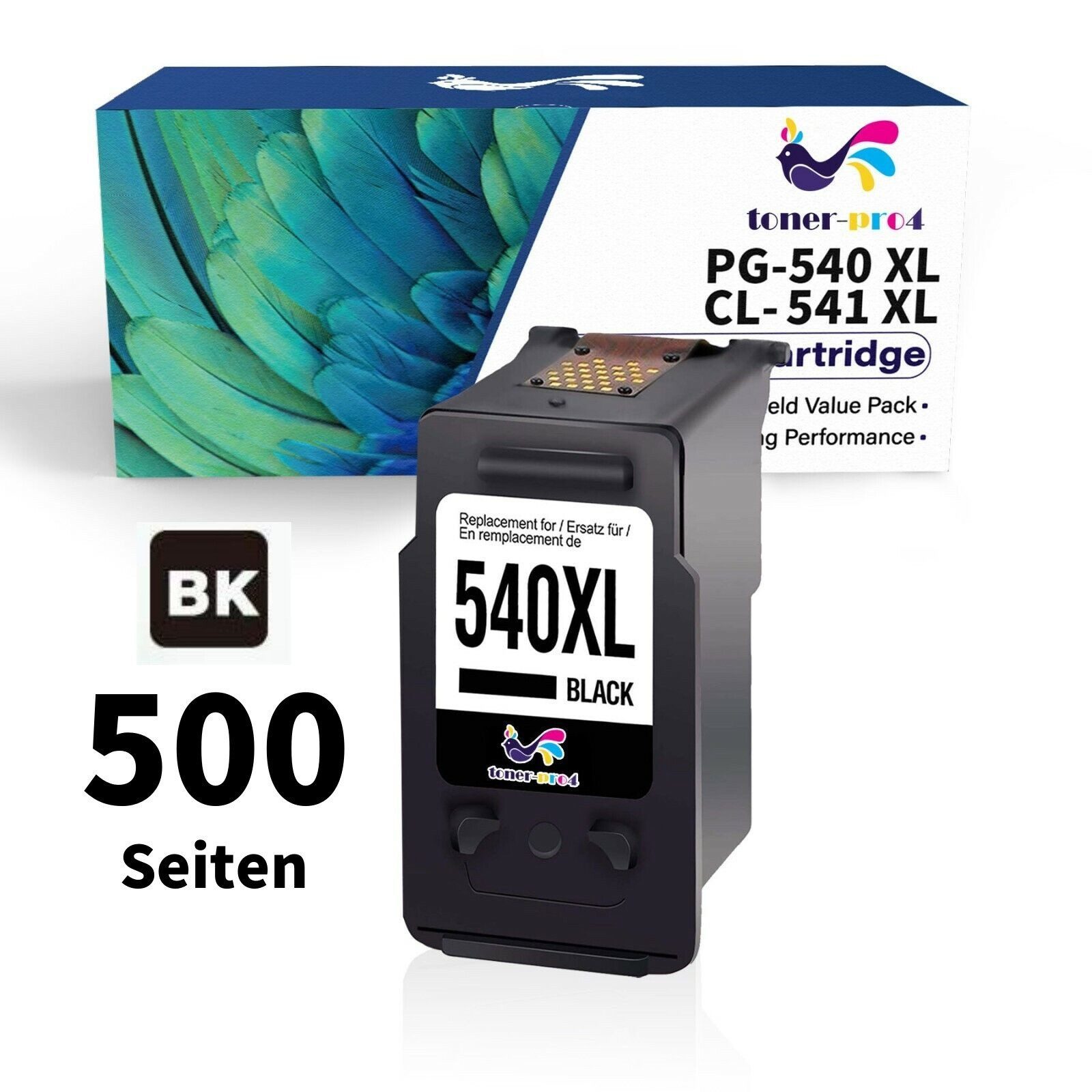 ONLYU 1er XXL Kompatibel für CANON PG-540 XL CL-541XL Tintenpatrone (Pixma MG4250 4150 3650 3550 3250 3155 3150 2250 2150, MX535 525 515 475 455 435 395 375 TS5150 5151)