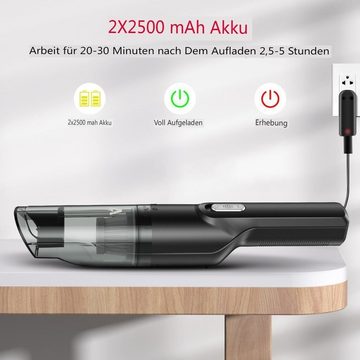 AUDEW Akku-Handstaubsauger, 100W Kabellos Handstaubsauger 3900PA mit 1 HEPA-Filter für Auto, Haus