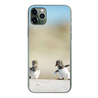 MuchoWow Handyhülle Junge - Sand - Vögel, Handyhülle Apple iPhone 11 Pro Max, Smartphone-Bumper, Print, Handy